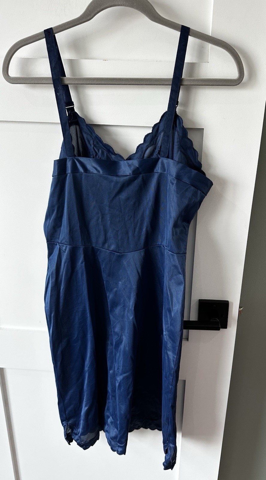 Movie Star Navy Nylon Full Dress Slip Women’s Size 38 Lingerie Vintage USA