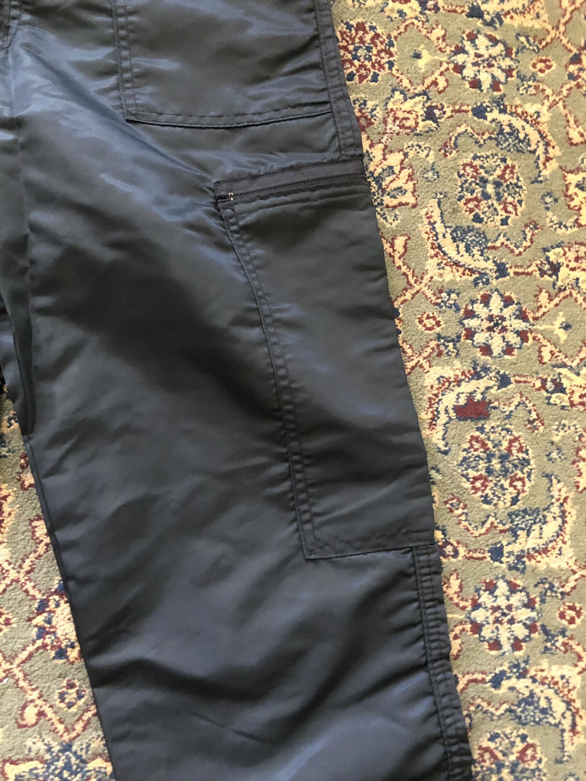 Iconic 80’s Black Parachute Pants Cargo, 6 Pockets