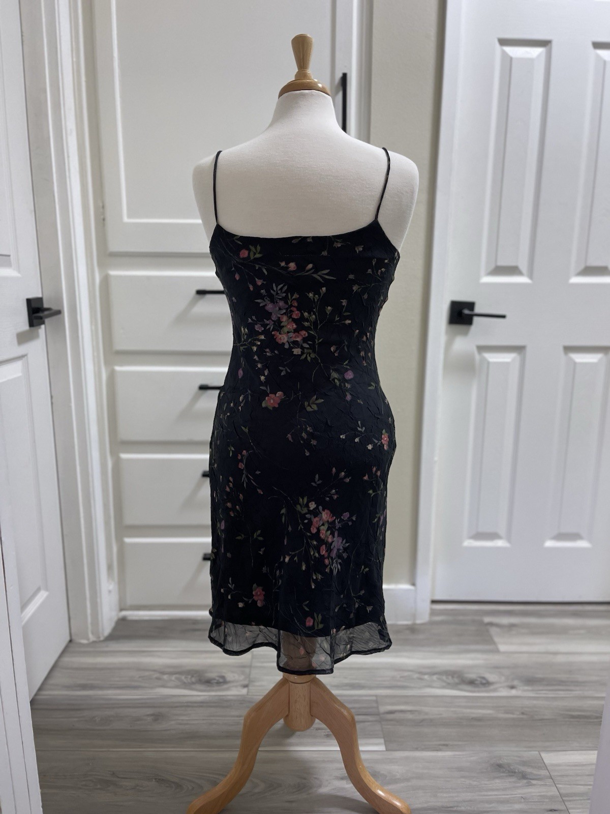 Vintage 90s Sike Floral Slip Dress Whimsigoth Fairy Grunge Evening Y2K Size S