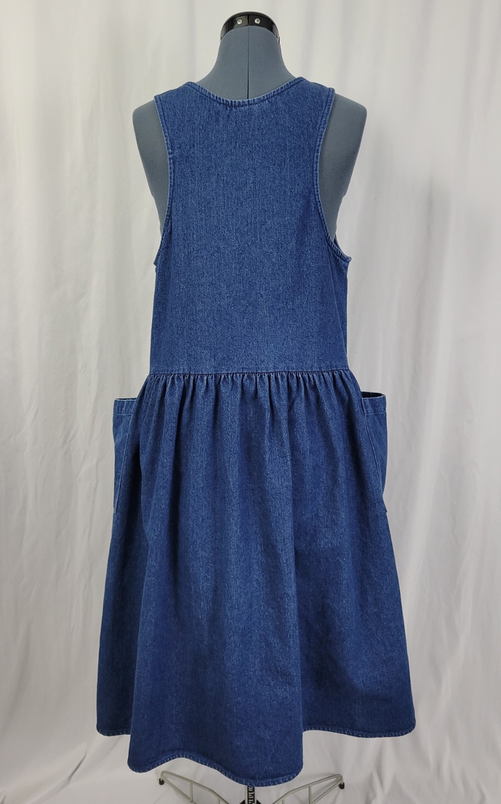 Vintage You Too Babes Denim Jumper w Dropwaist & Pockets Size 13