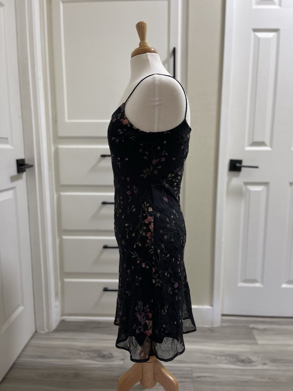 Vintage 90s Sike Floral Slip Dress Whimsigoth Fairy Grunge Evening Y2K Size S