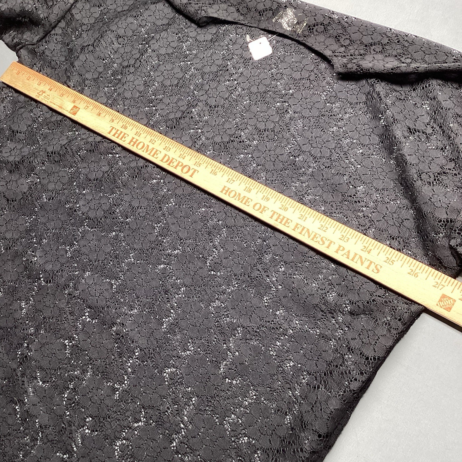 Vintage Kathleen For Sweet Herb Sheer Black Lace Tunic One Size Made in USA
