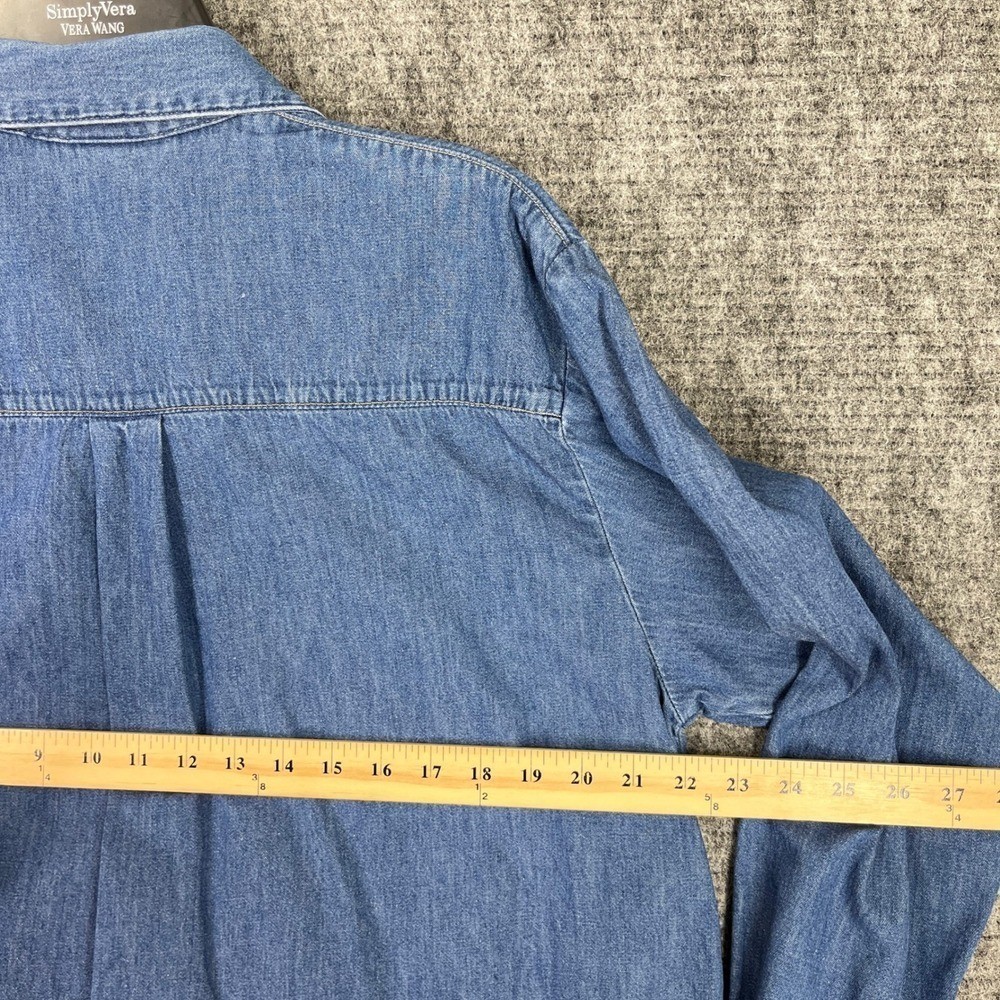 Vintage 90s OshKosh Denim Shirt Womens 14 Made In USA Western Cottagecore Chore