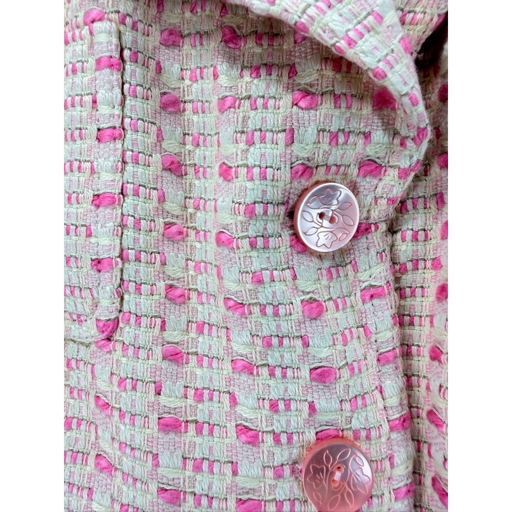 Vintage J.G. Hook Pink Bouclé Tweed Skirt Suit 2 Pc Women’s 16W