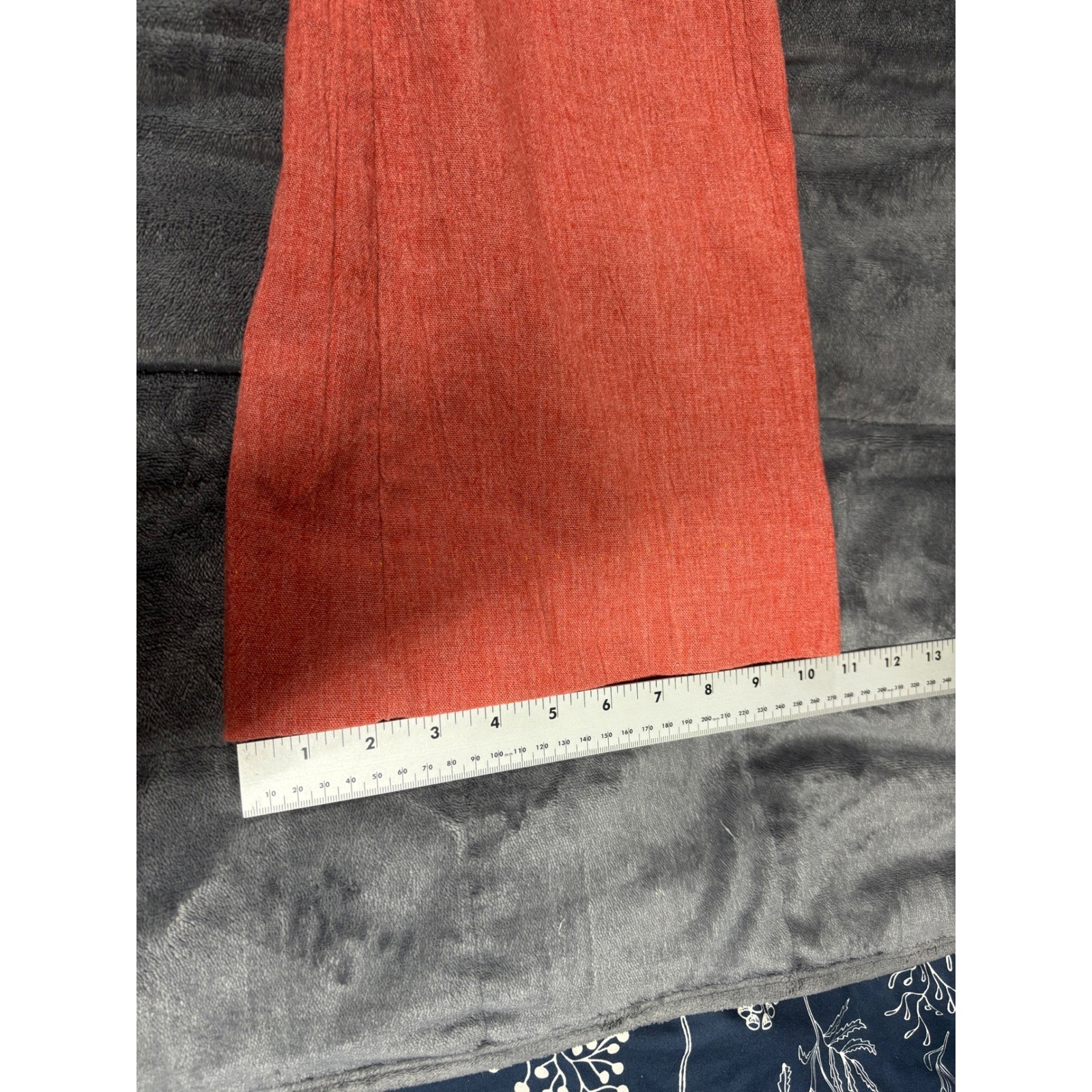 Vintage High Waisted Wide Leg Flare Trousers Coral Orange 7192 Size 7/8 25 Waist