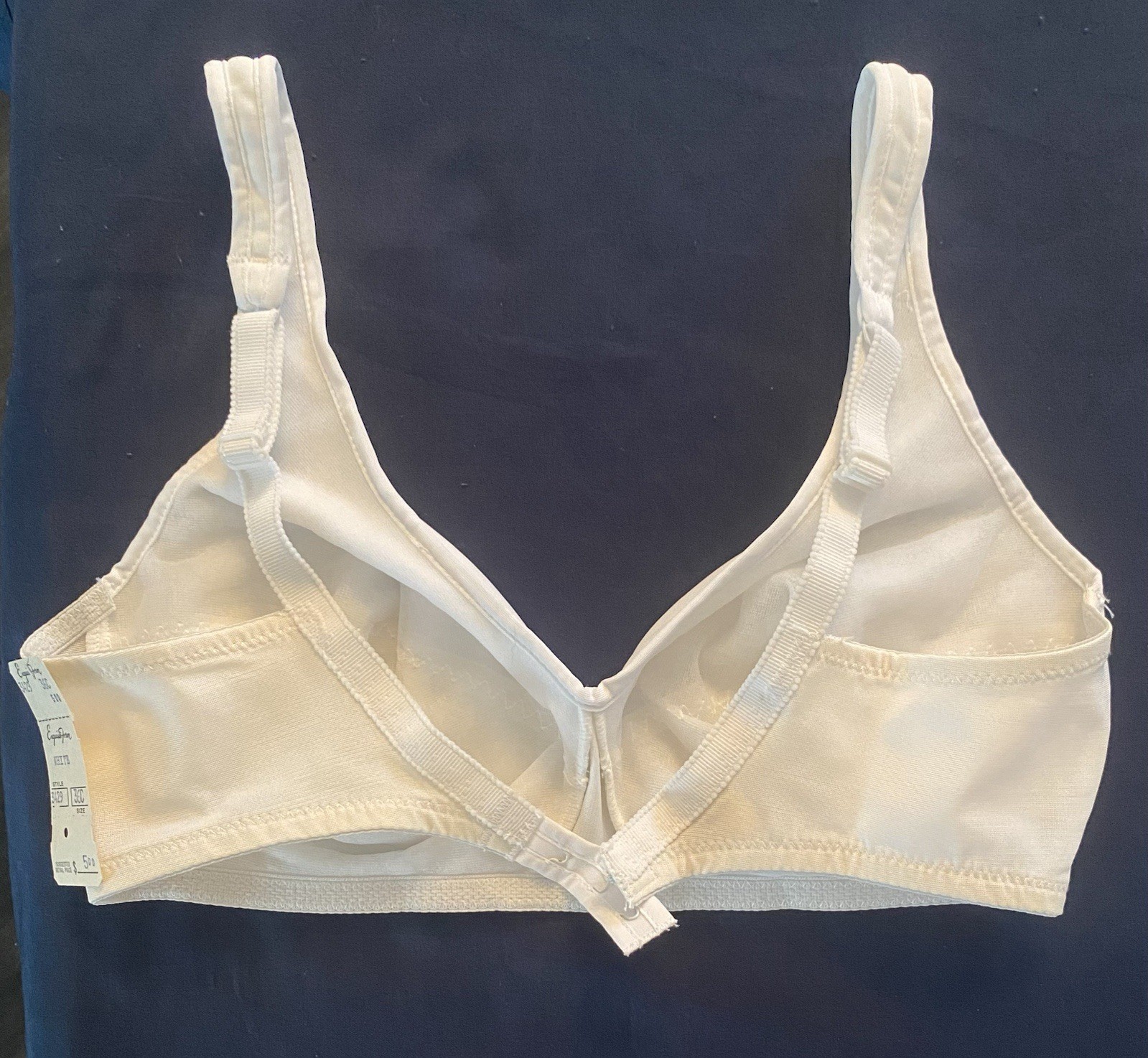 Vintage Exquisite Form Camisole Bra 36C Wirefree Nylon Lightly Lined White NWT