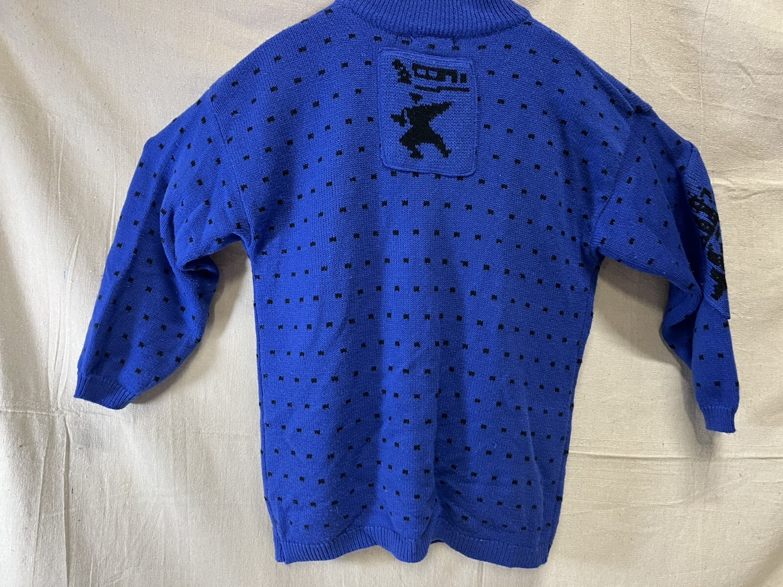 VTG Jamie Scott Knit Sweater Robber And Copper Chase Story On Pullover Sz M 5448