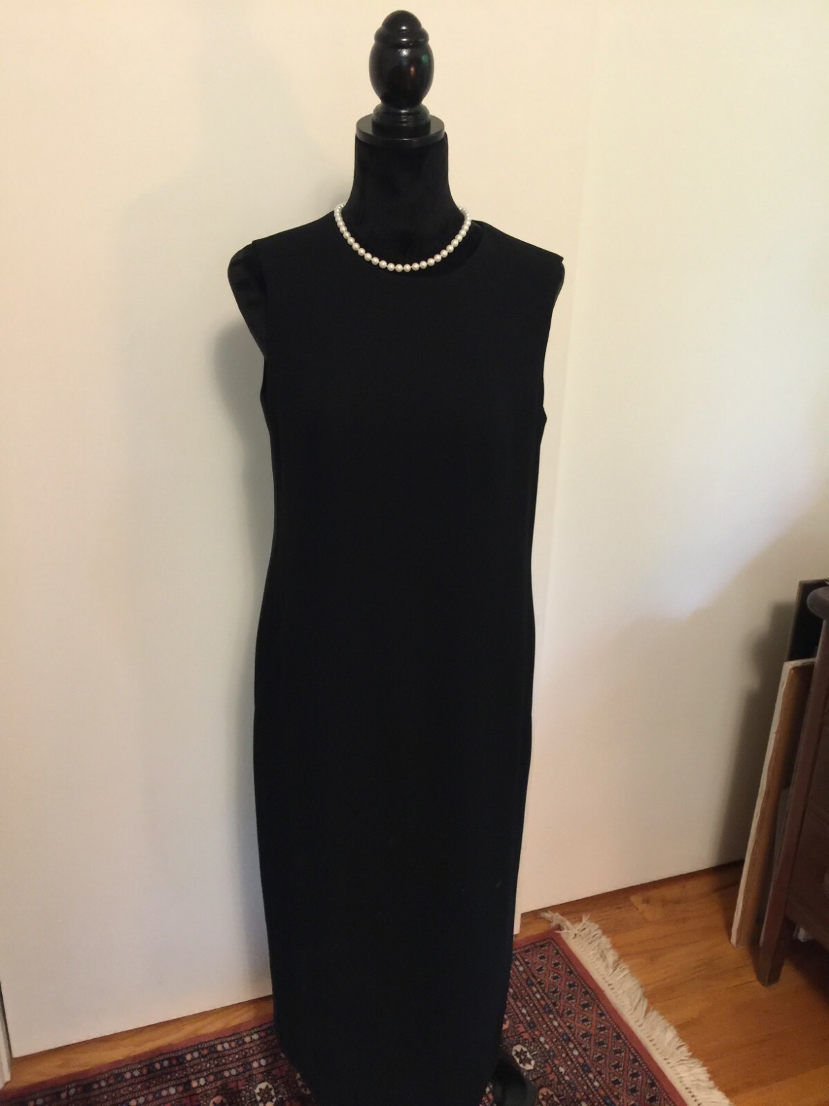 Jones Wear Long Black Slimline Dress Vintage 1999 Size 10 Made in Canada