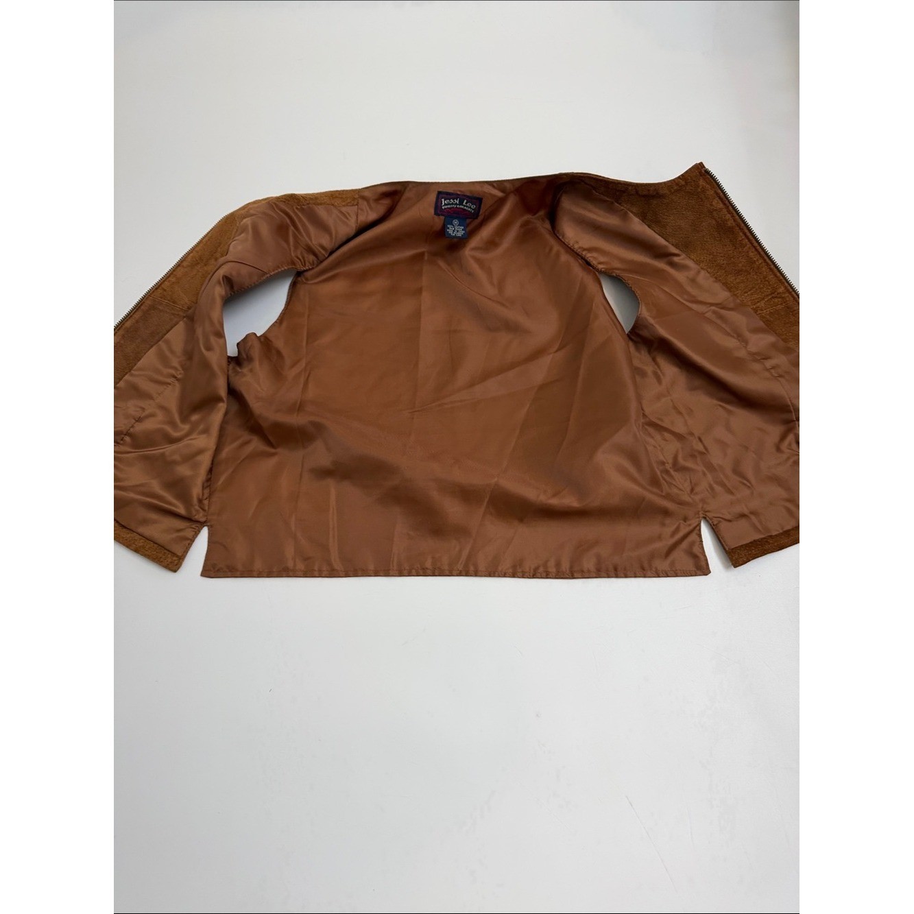 Vintage Leather Vest Minimalist Brown Zip Front Tailored 90’s Quiet Luxury