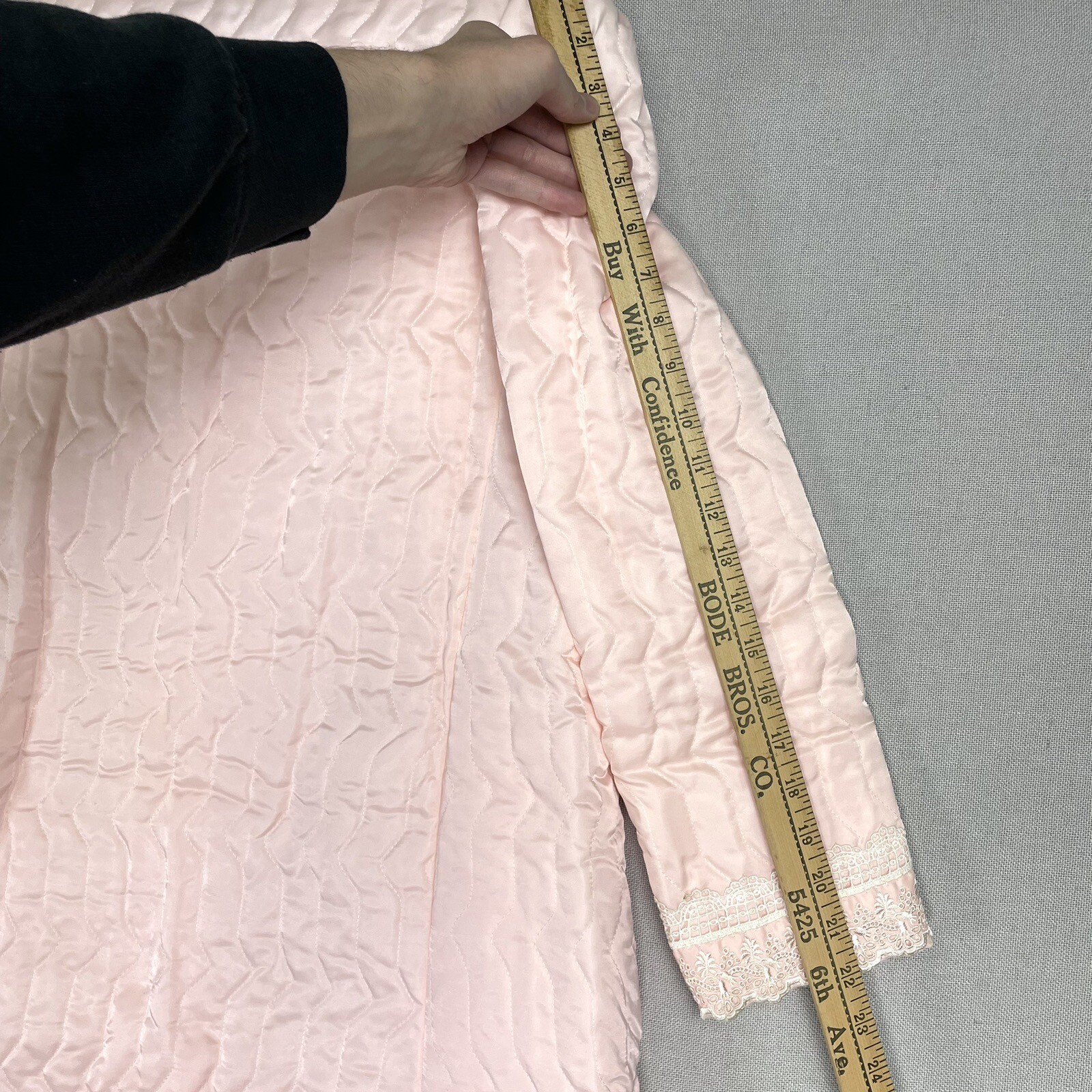 VINTAGE Christian Dior Lingerie Satin Lace Quilted Robe House Coat Sissy NOS!