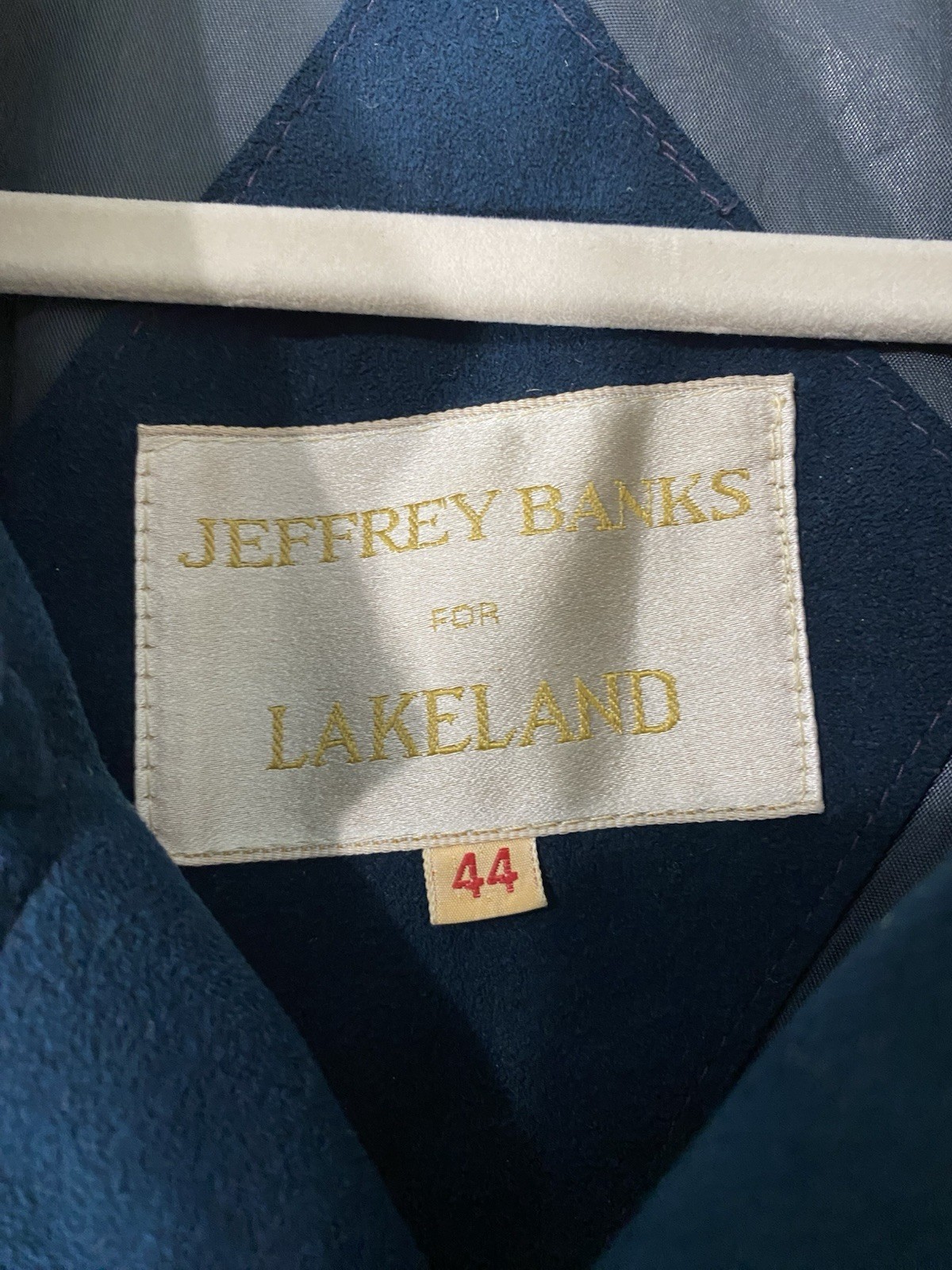 Vintage Blue Suede Trench Coat Women’s Size 44 Jeffrey Banks For Lakeland
