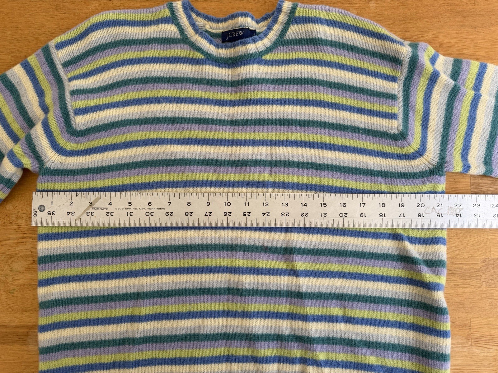 1990s Or Y2K J. Crew Wool Pullover Striped Sweater