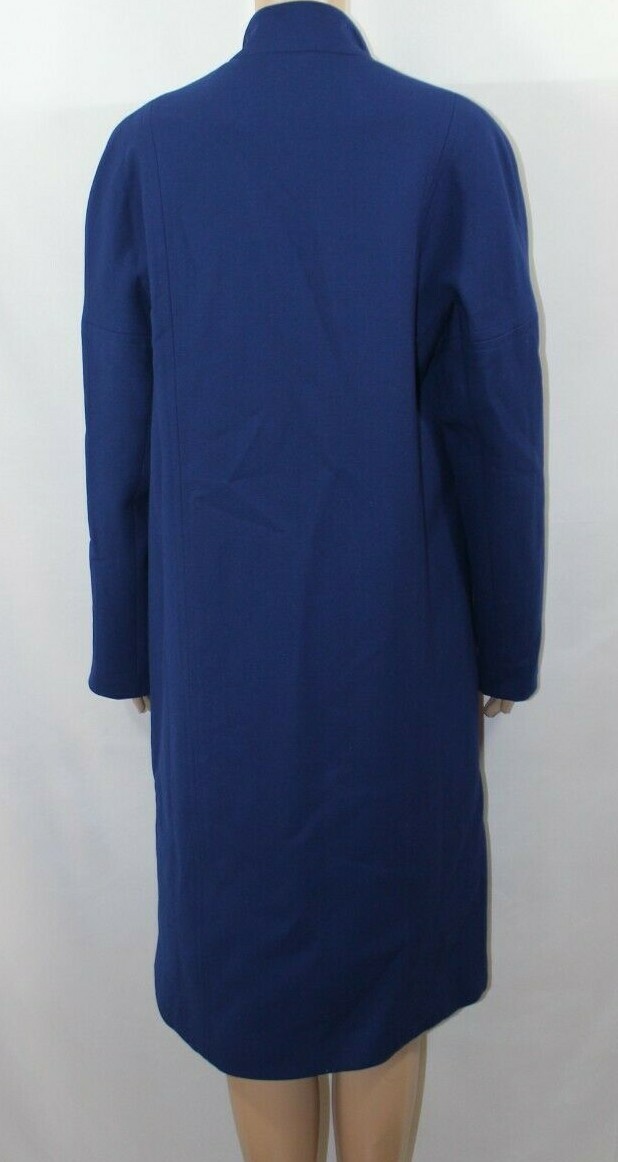 Vintage AA American Airlines Blue Flight Attendant Coat Pockets Heavy Wool Zip 6