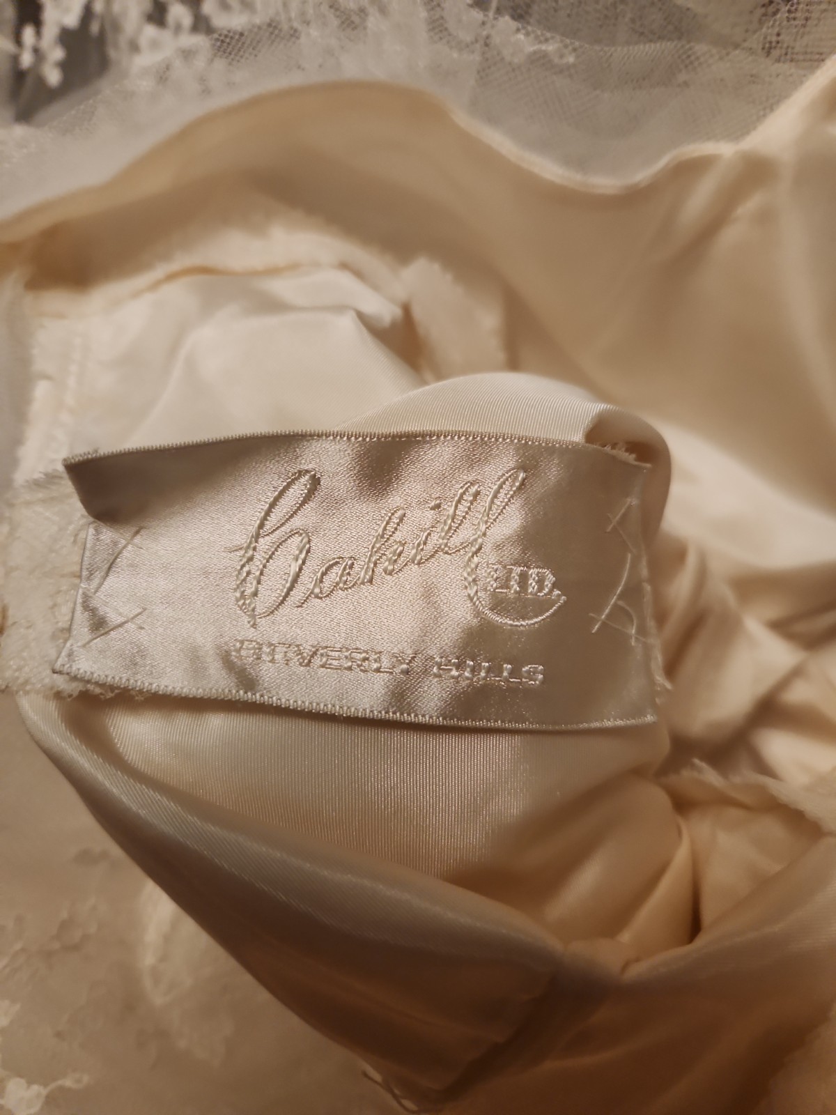 VTG 1950s Cahill Beverly Hills Dress & Veil Set
