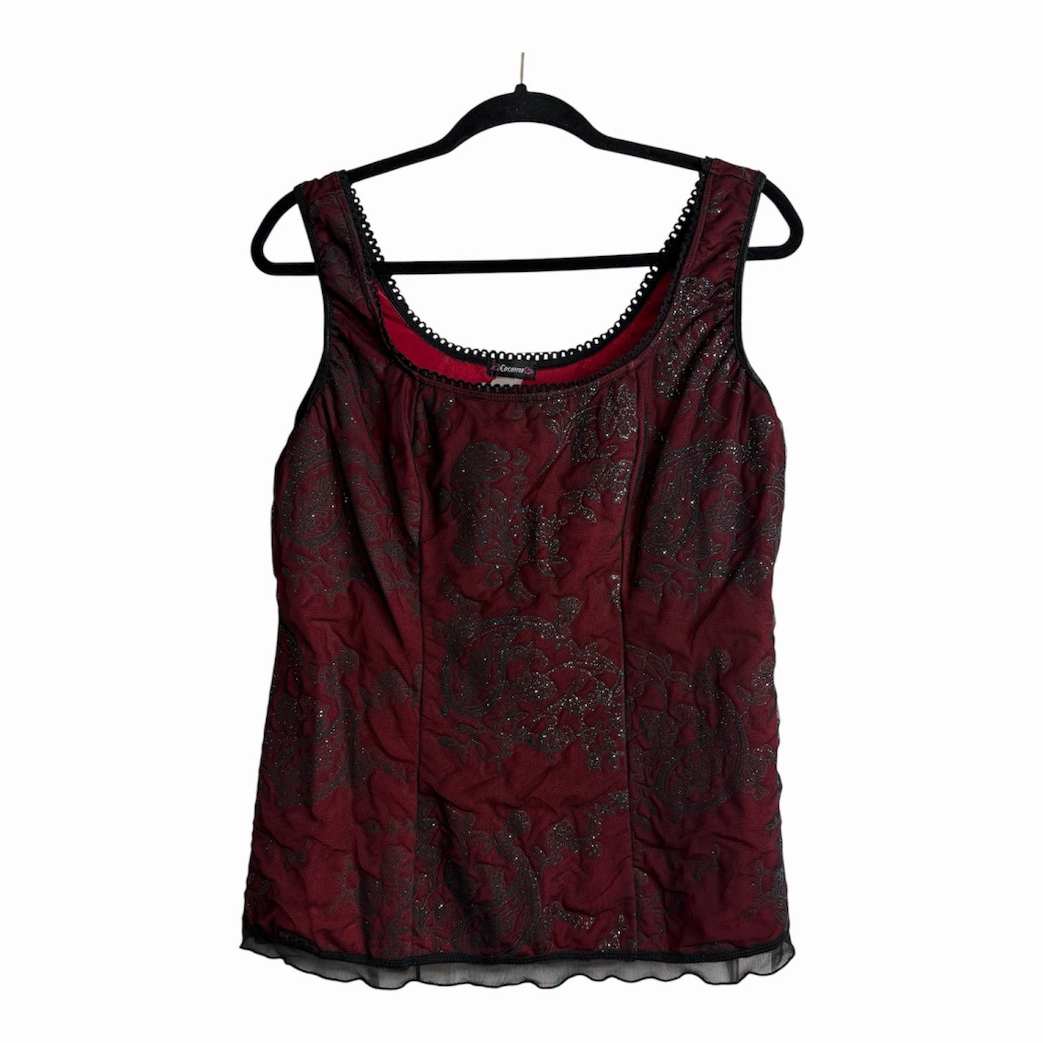 VTG Cocomo Victorian Lace Sleeveless Top Large, Renaissance, Witchy, gothic