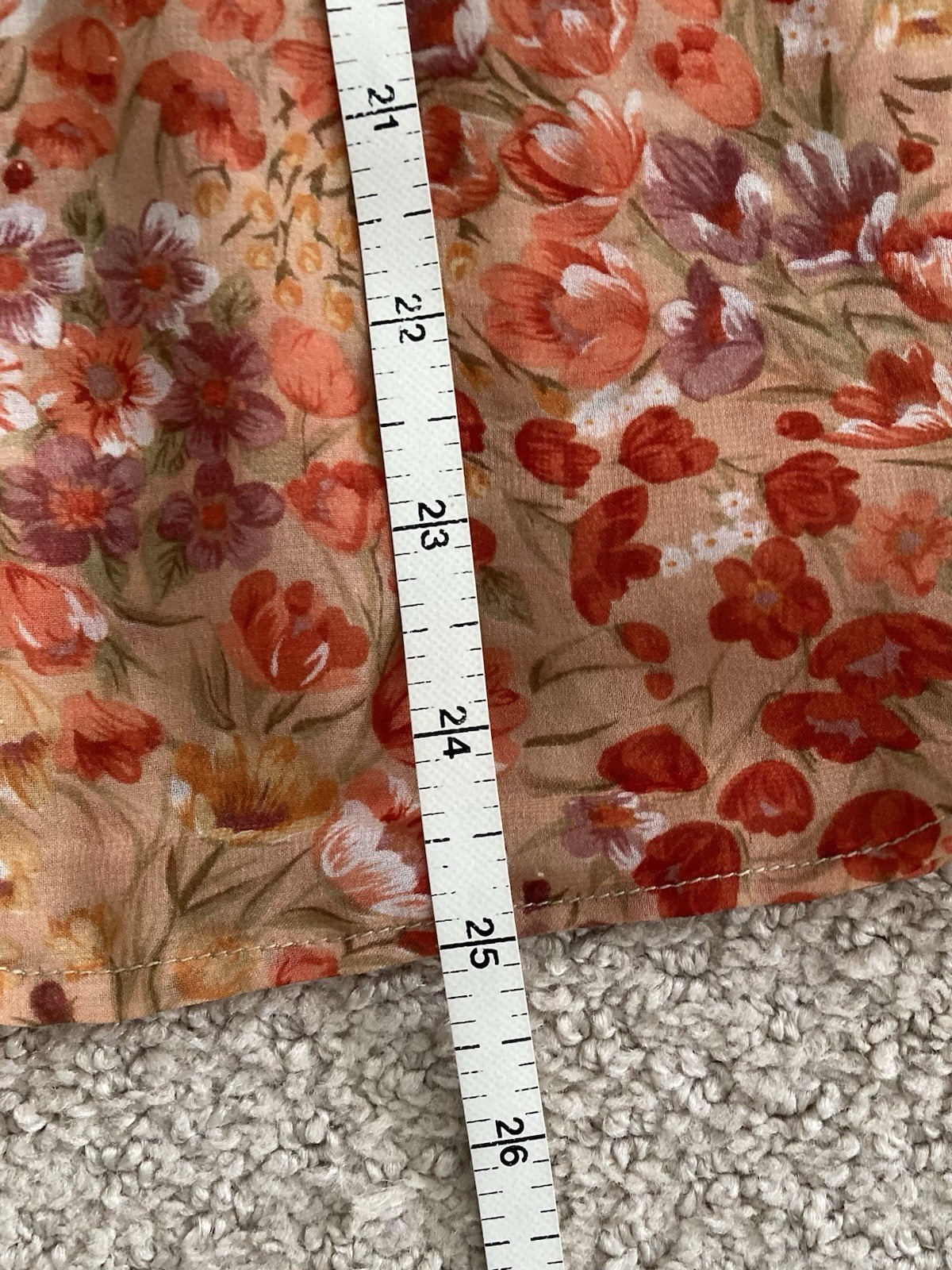 Vtg 70s 80s Autumn Floral Secretary Blouse Top Semi Sheer Women’s Size 7/8