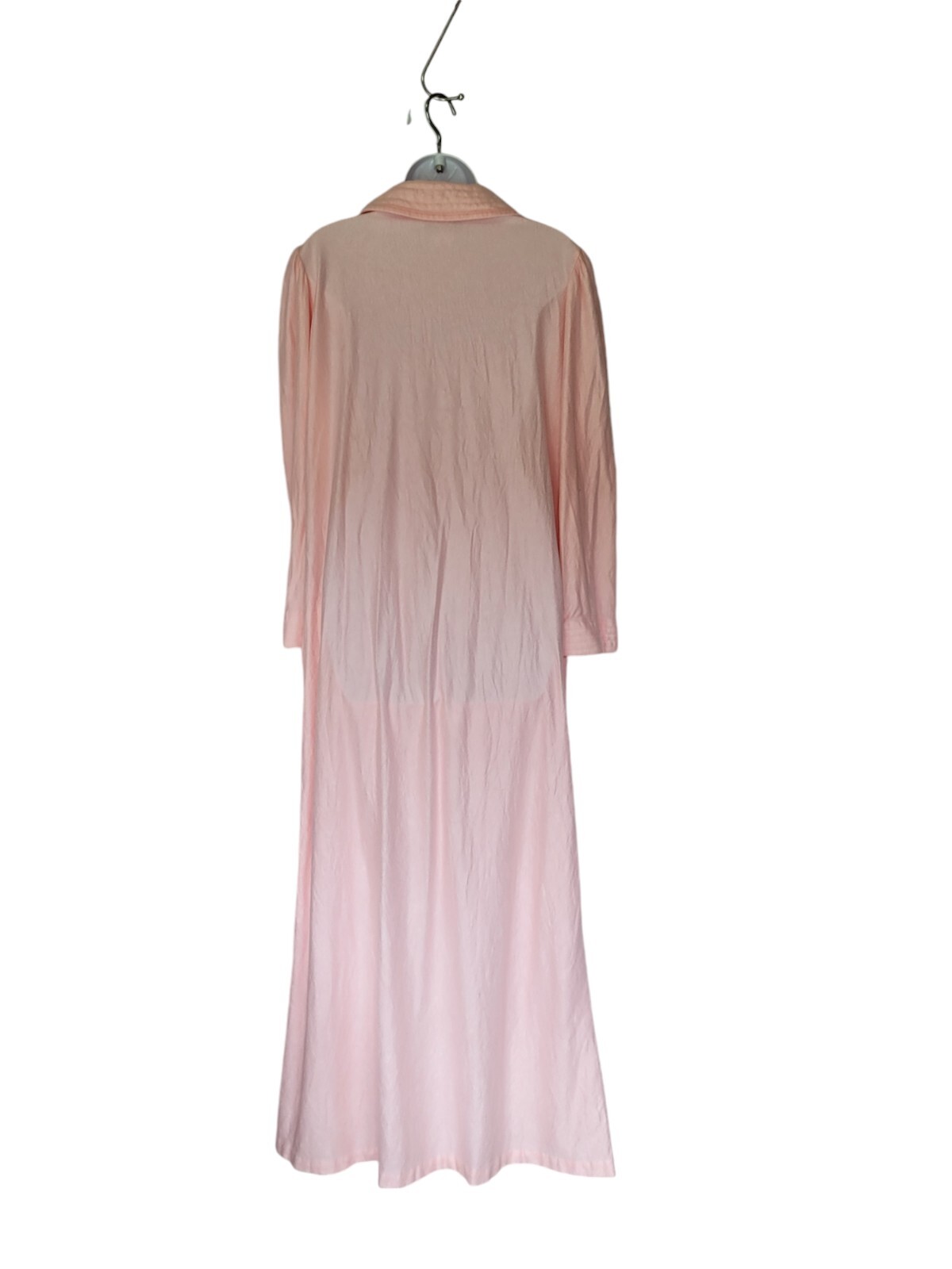 Vandemere House Robe Womens Sz Large Vintage 70s Pink Half Zip Long Sleeve