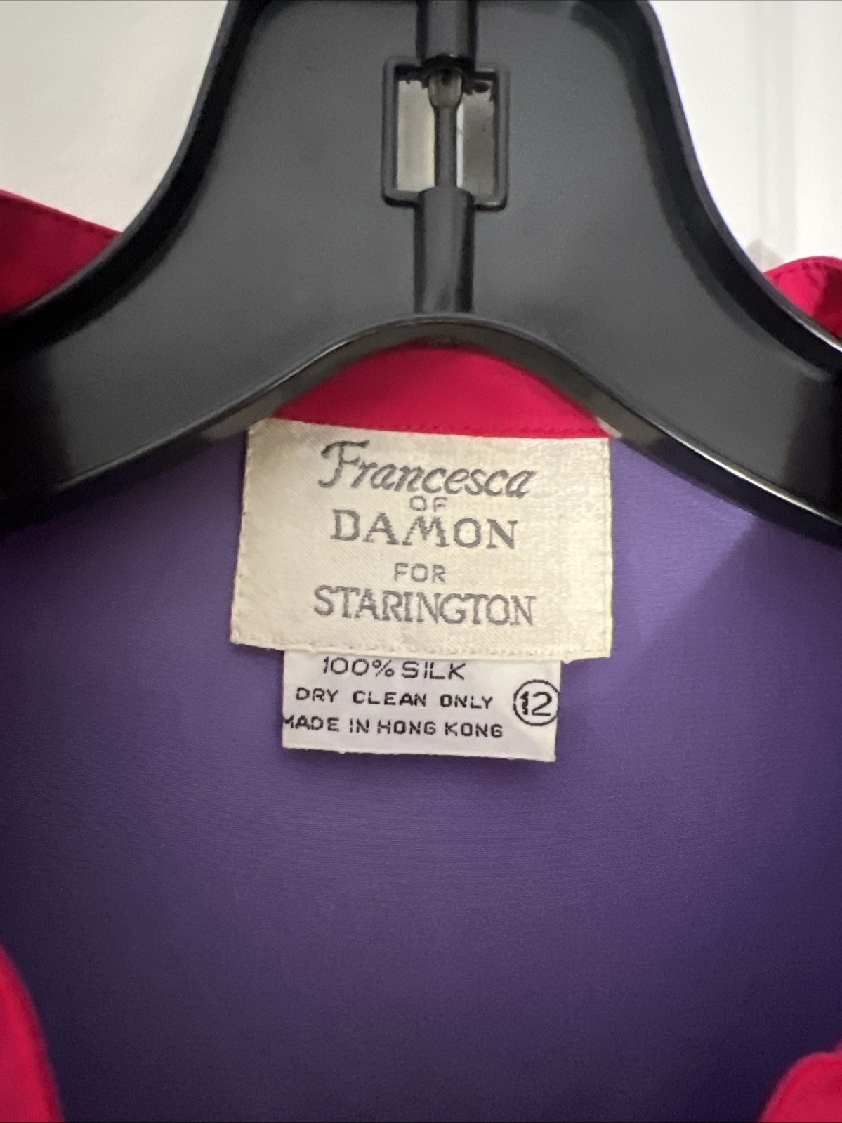 VINTAGE NWT FRANCESCA OF DAMON FOR STARINGTON SILK DRESS size 12