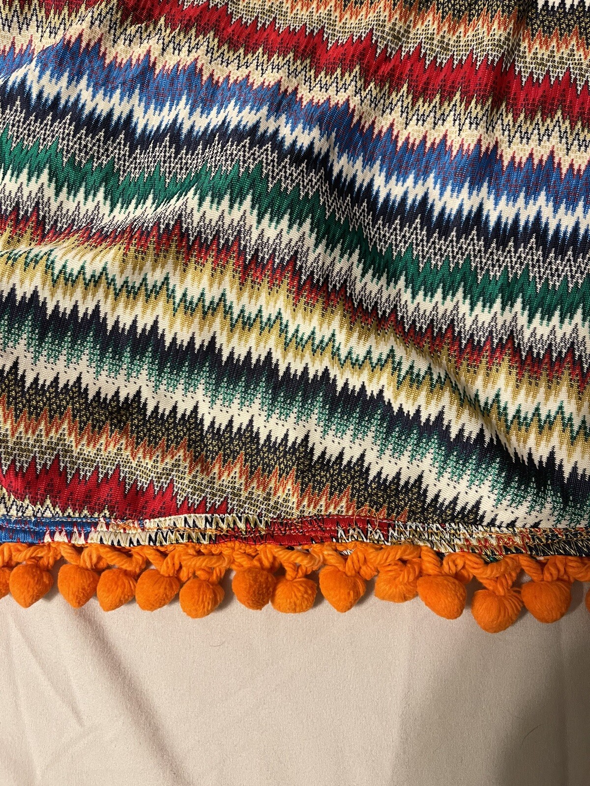 Ooak Vintage 60s 70s Psychedelic Hippie Festival Poncho Cape Concert Tassels