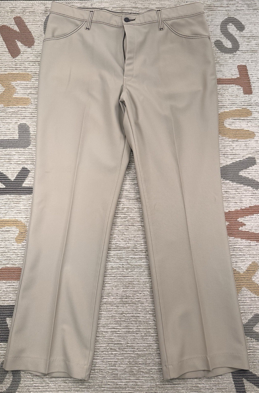 Vintage Time Out West 70’s Polyester Disco Era Pants By Farah Size 38×31.5