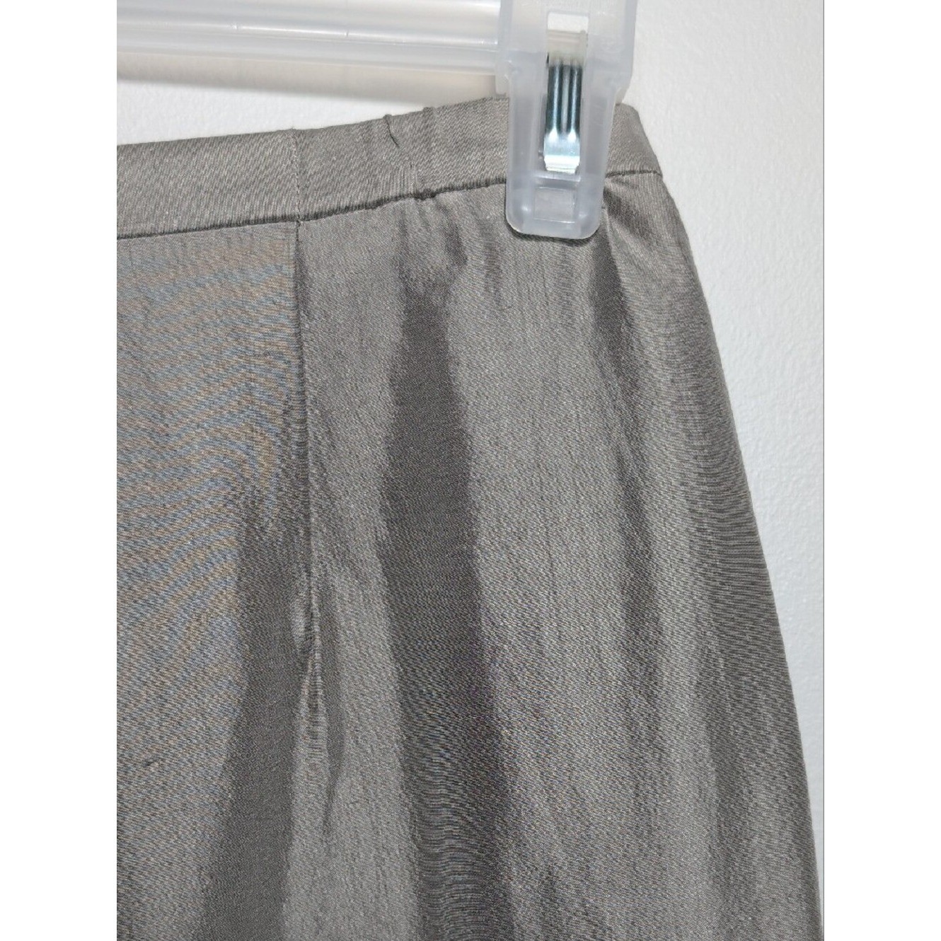 Vintage 90s Eileen Fisher Wide Leg Silk Pants Taupe NWT Small Old Money Luxury
