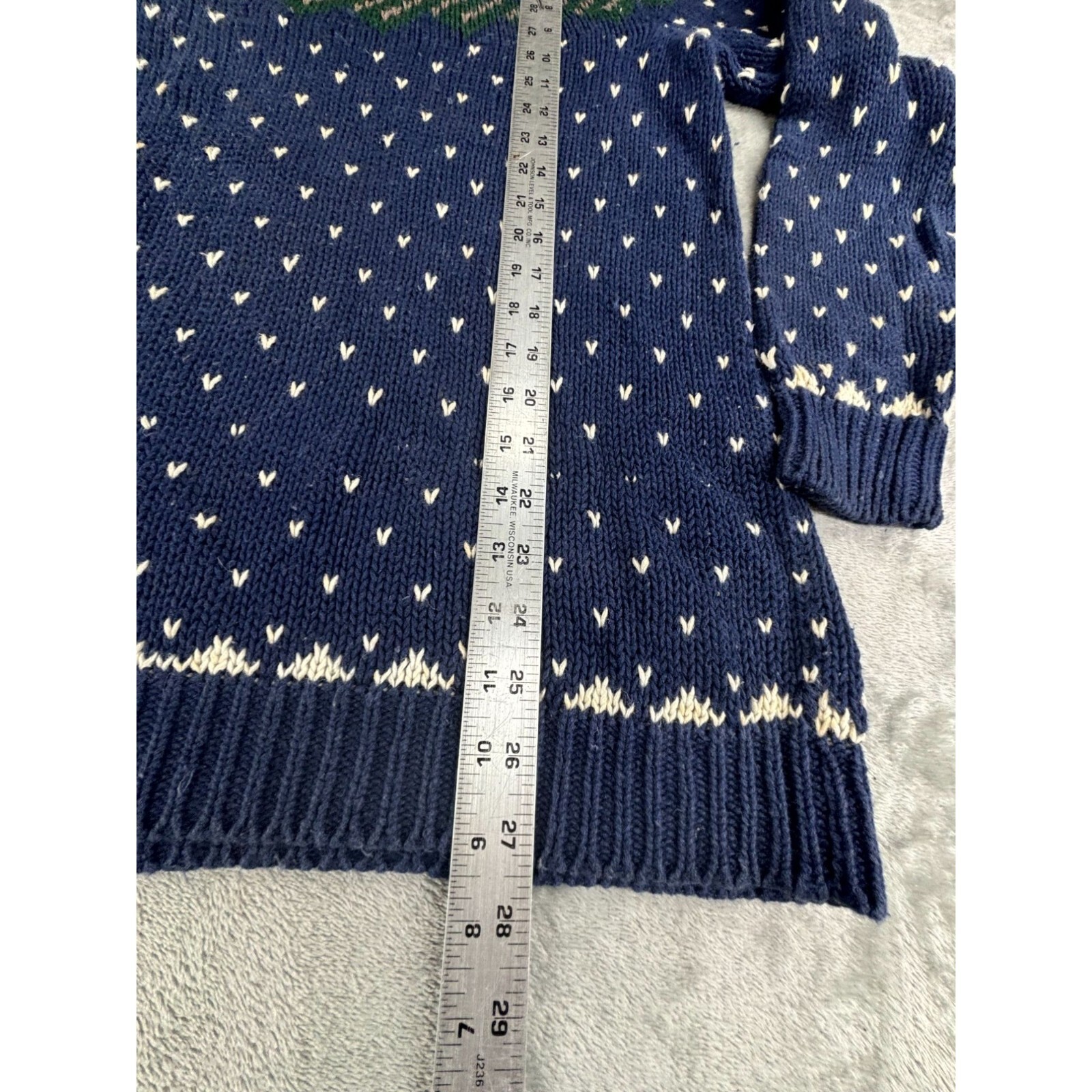 Vtg Illustrations Sweater Knit M Hong Kong Cabin Fever Fair Isle Hearts