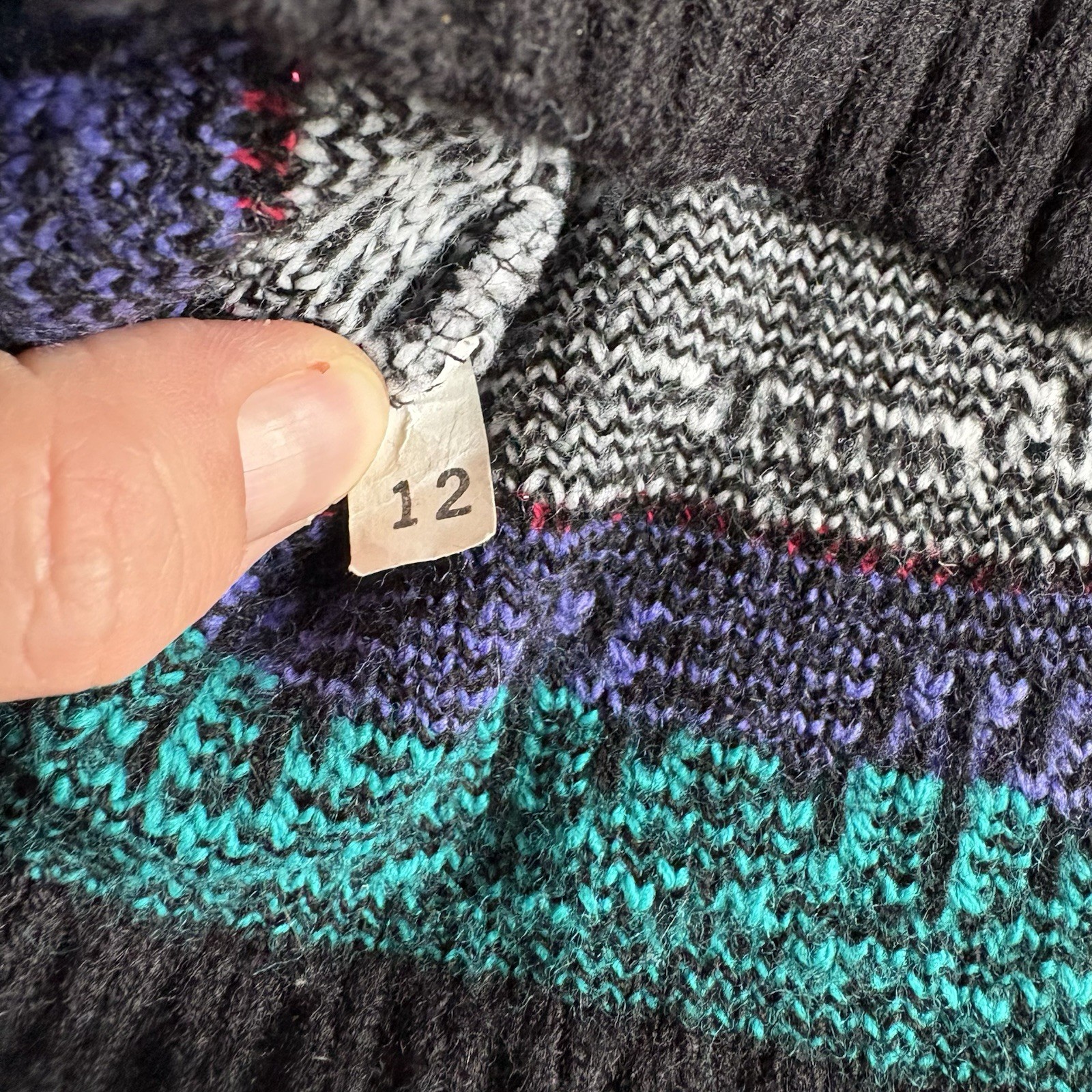 Vintage Adele 80s/90s Cat Acrylic Sweater Size 12