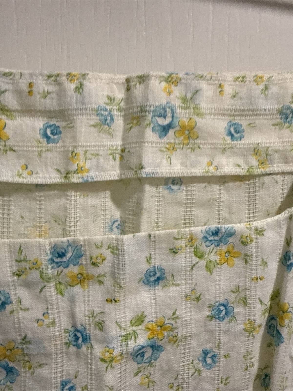 Vtg 70s Smock Shirt Dress Floral Cottagecore Country Fairy Hippy