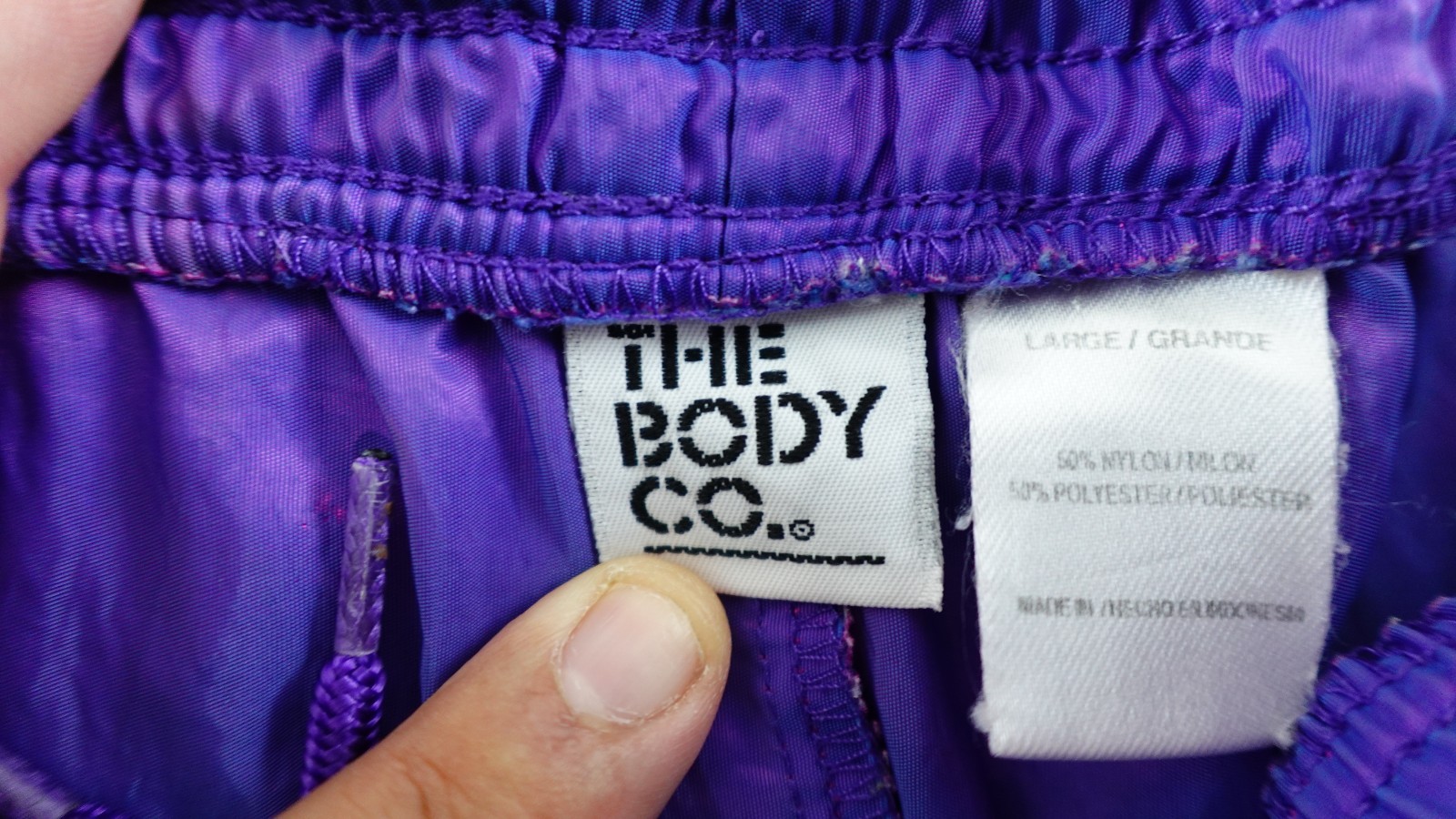 The Body Co. Iridescent Purple Shorts Soccer Running Sz Large Vintage 80’s-90’s
