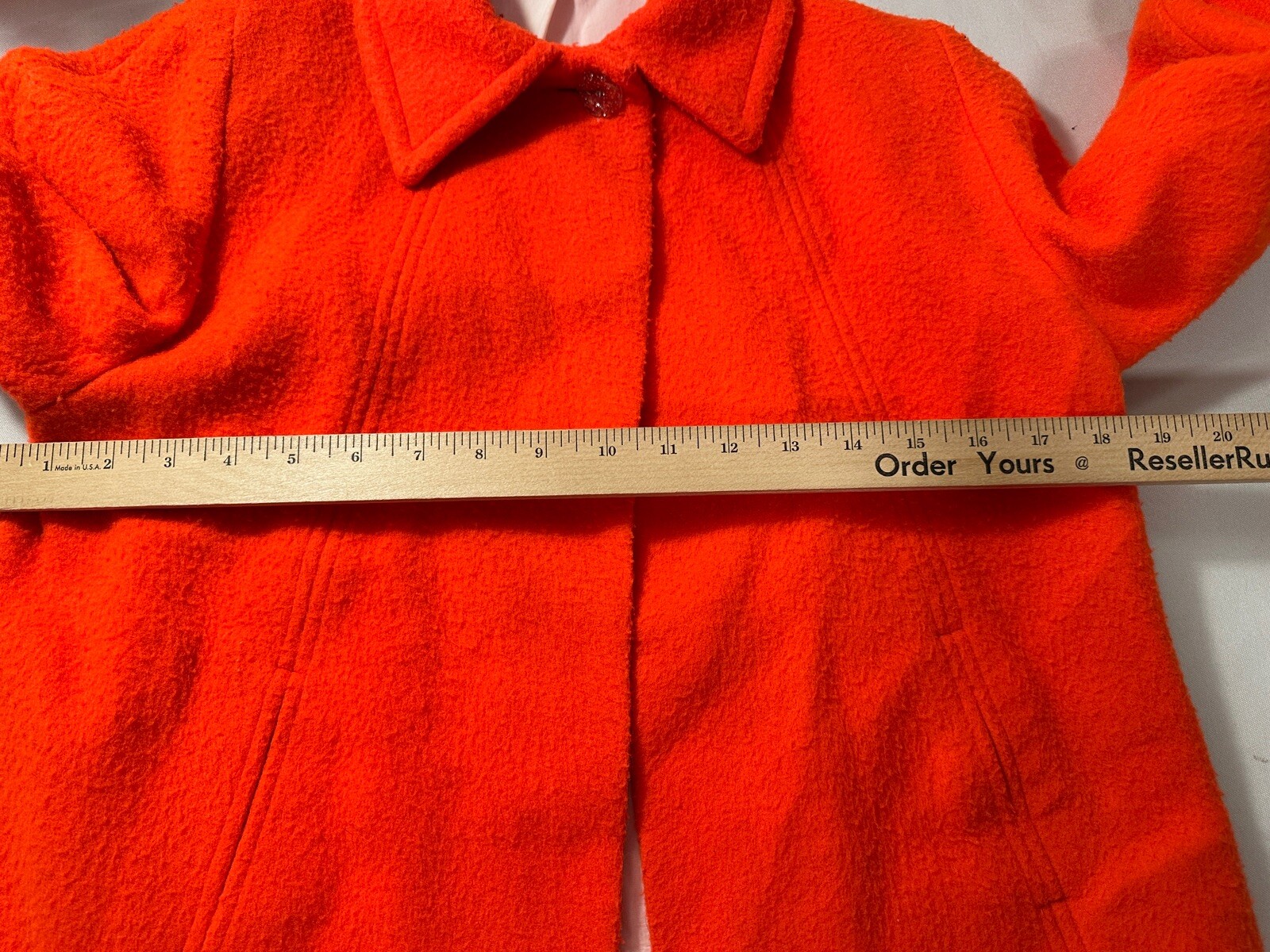 Vtg. Dyersburg & Morgan Coral Parka Coat Jacket w/top Button Aeri-Suede Reg. XS