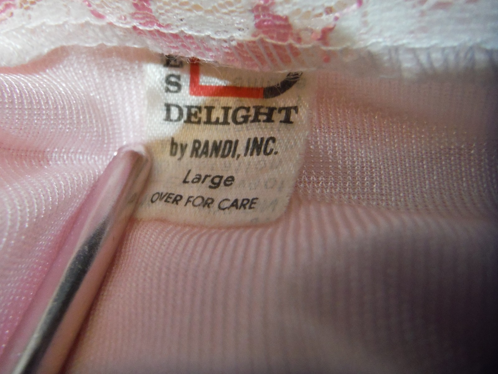 VTG 80’s New LOVES DELIGHT by Randi Strapless Teddy L Pinup Sexy Girly Frilly