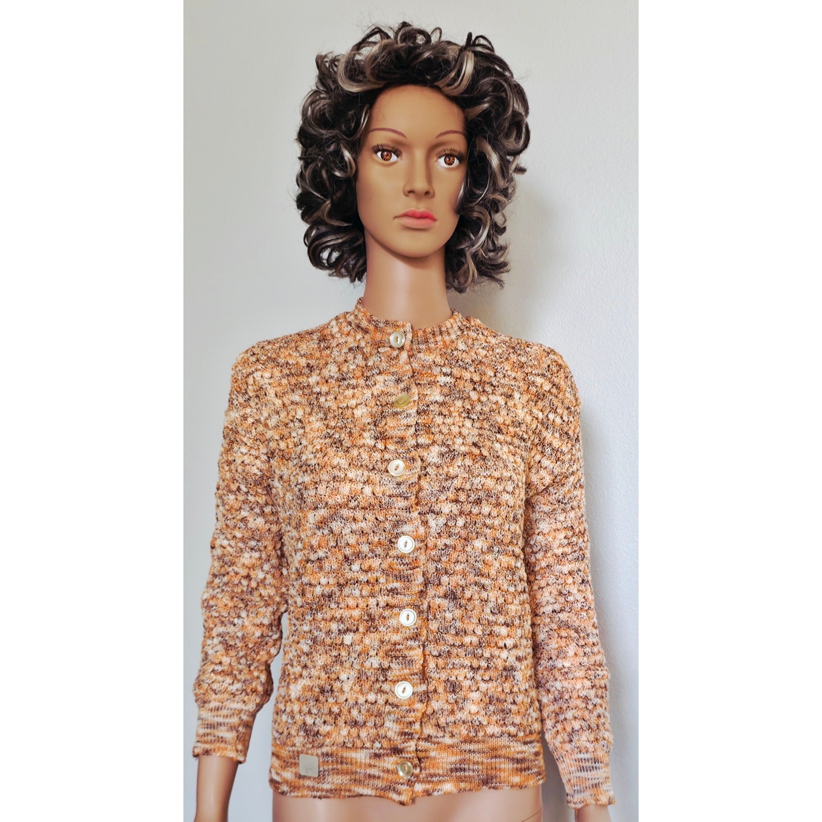 VINTAGE *NEW* 1960’s Antron Women’s Multi-Color Cable Stitch Sweater Size M
