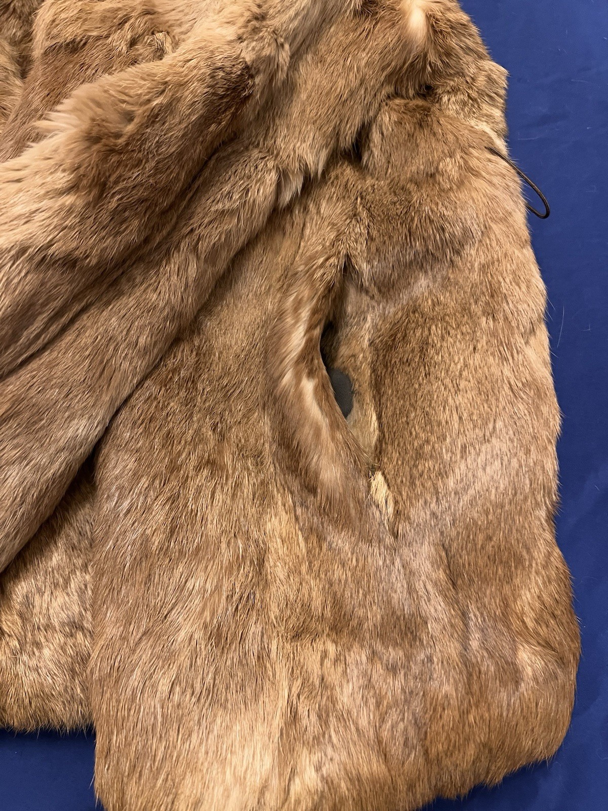 Vintage Real Fox Fur Coat Brown Red Hollywood Glam Mobwife Size Medium