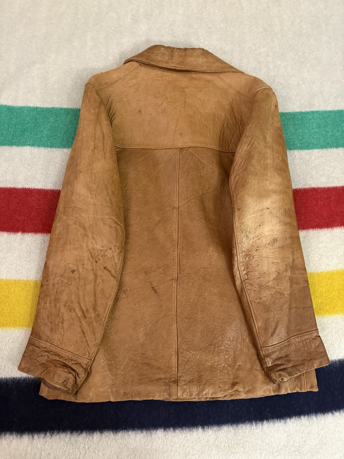 Vintage 30s 1930s Leather Jacket Women’s Patina Distressed Homemade? Unbranded