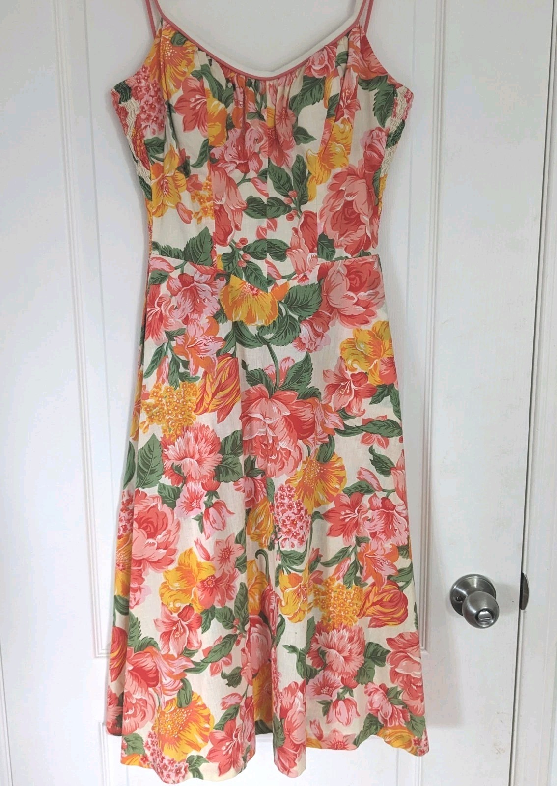 Vintage De Weese Design Los Angeles Swim & Sun Retro 70s Tropical Sundress