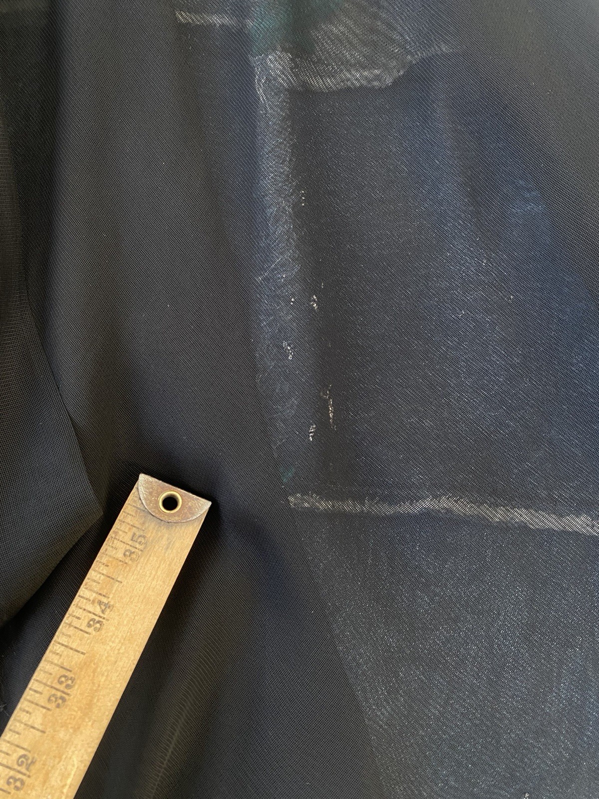 30s/40s Sheer Black Evening Dress 28W Capelet Sleeves Full Button Front Vintage