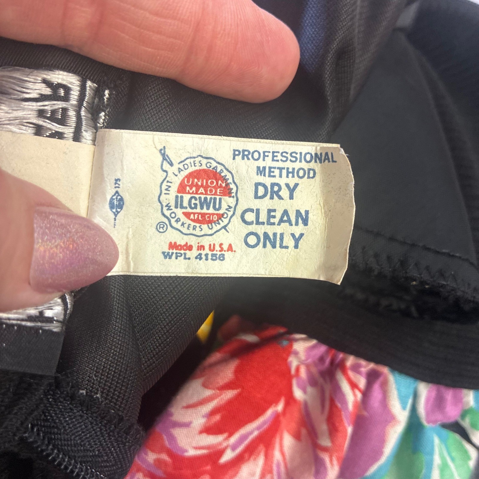 Vintage 80s Huey Waltzer for Darcy Floral Bow Drop Waist Dress 7/8 Mock Neck