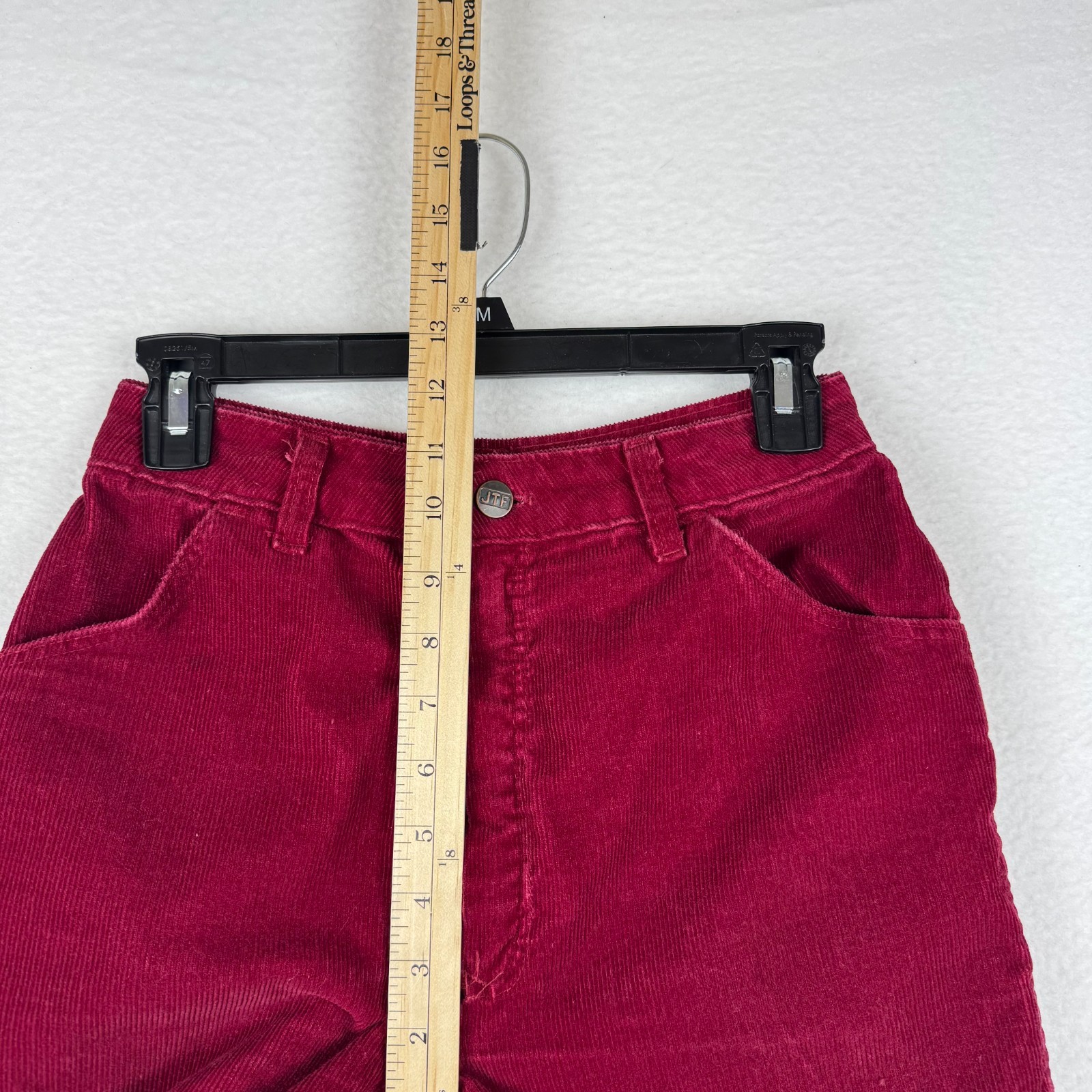 VTG 70s Sears Roebuck Jeans That Fit Women’s 10 26×30 Red Corduroy Talon 42 USA