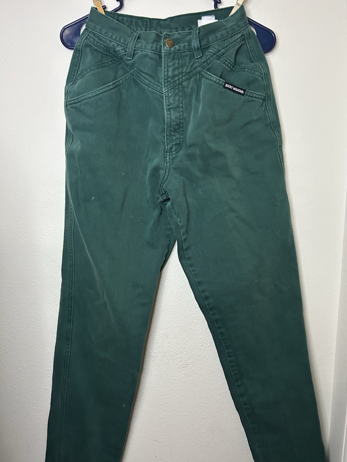 VTG 80’s ROCKY MOUNTAIN FOREST GREEN JEANS WESTERN COWGIRL 29/9 HIGH RISE