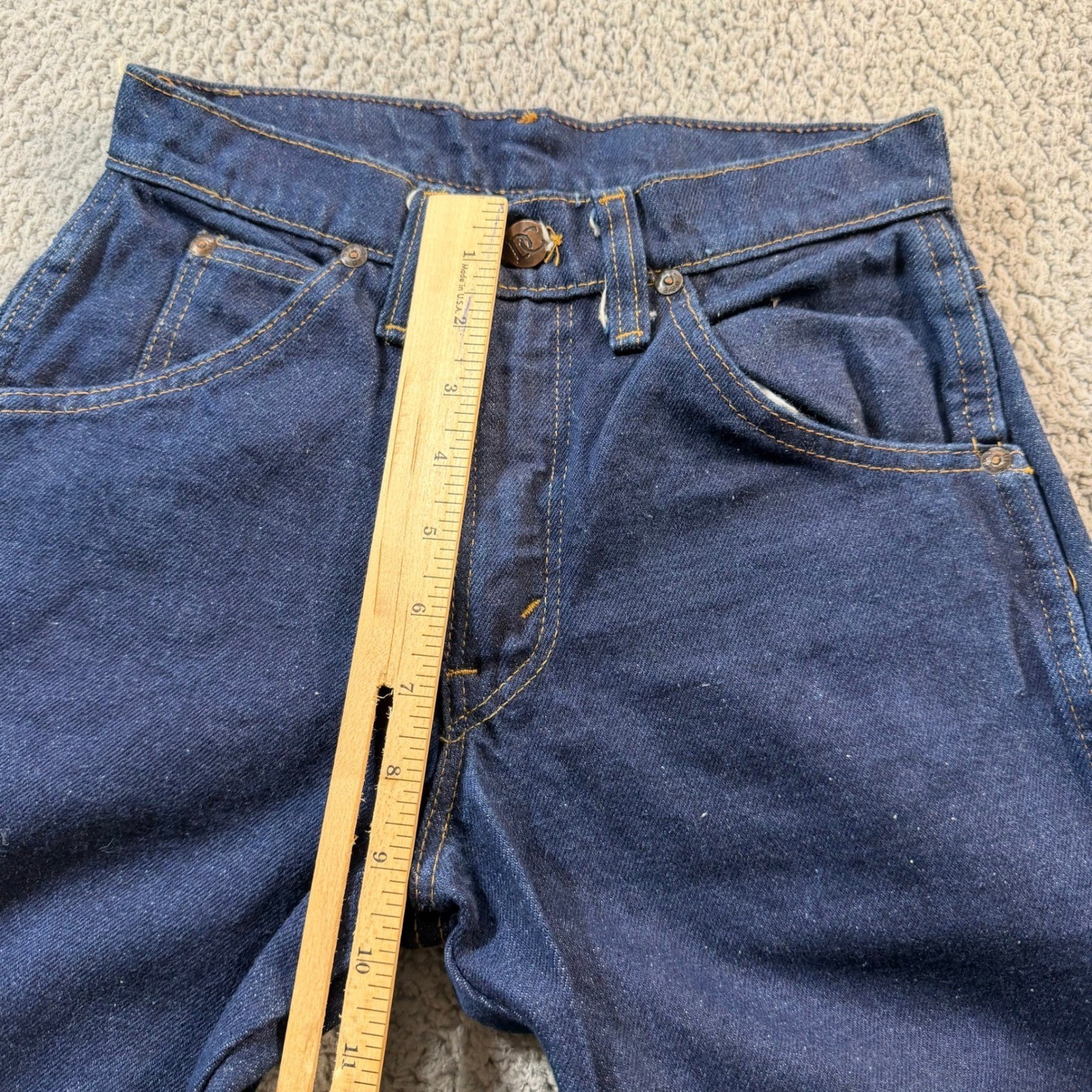 Vintage Dee Cee Brand Western Jeans Womens 24×31 Straight Leg Dark Denim USA