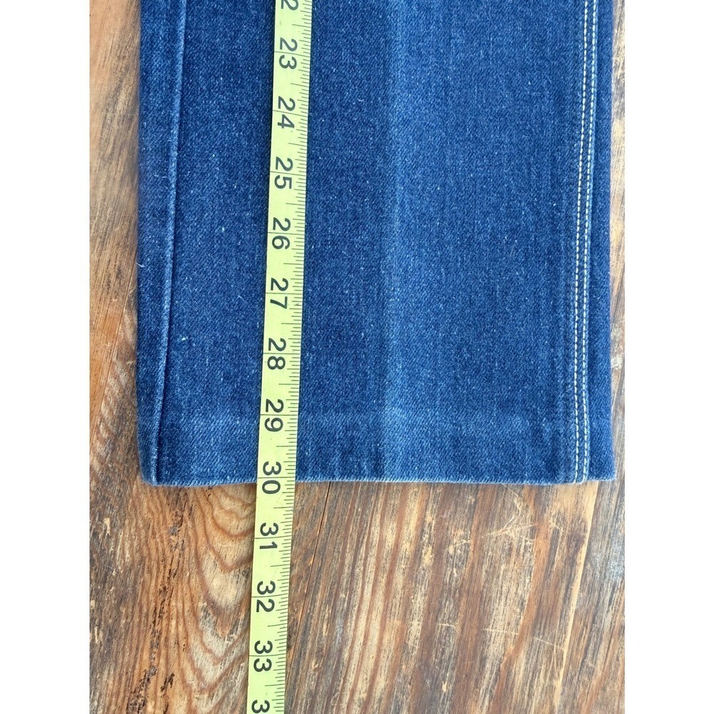 A8 Gloria Vanderbilt 1980 VTG High Rise Straight Leg Jeans Dark Wash Blue Denim