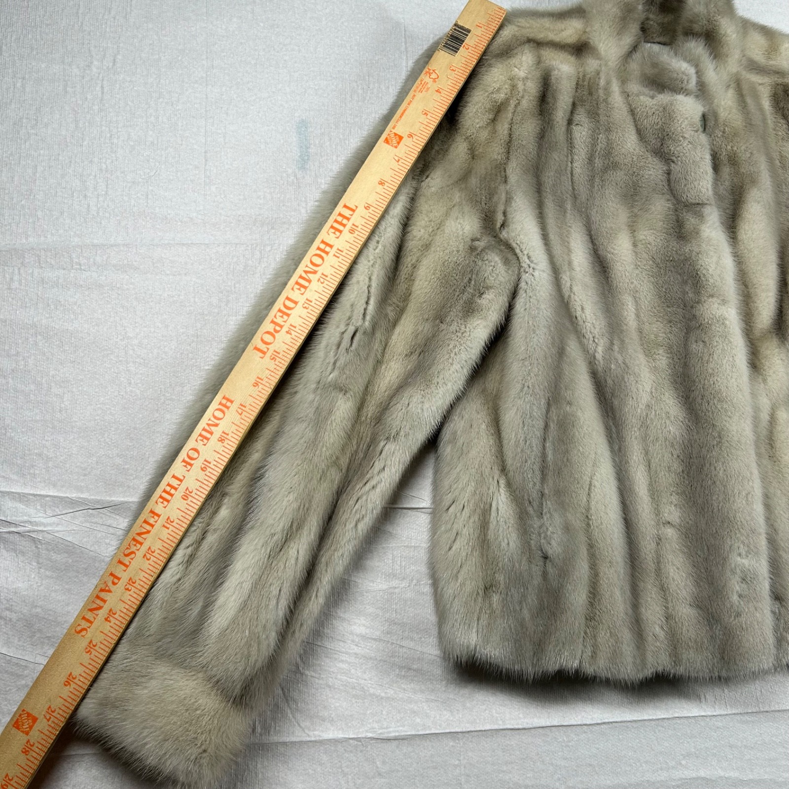 Vtg Christie Brothers Natural Cerulean Mink Jacket Gray Sapphire Fur 80s Mob Lux