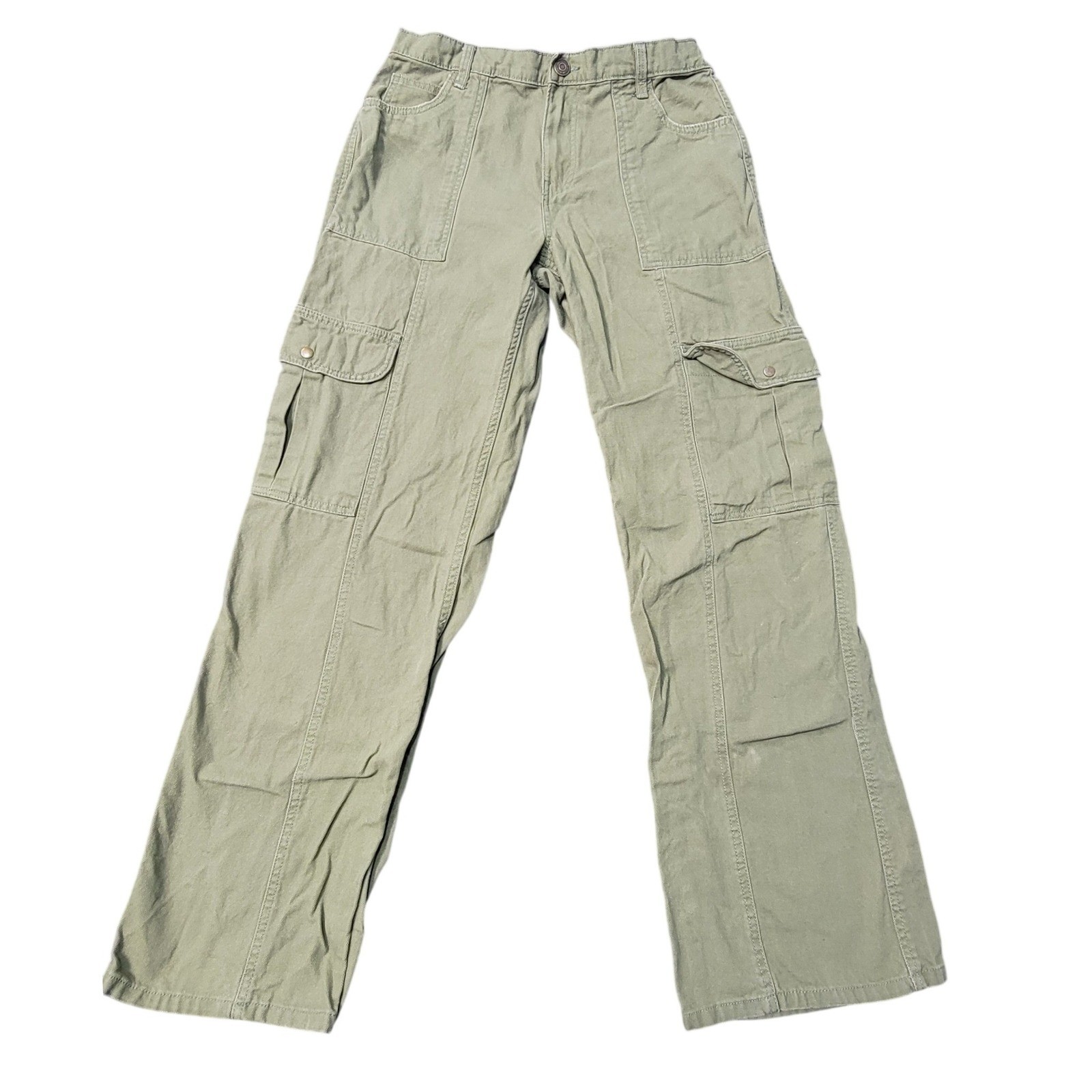 EUC Aeropostale Utility Cargo Pants Women M (30×30) Green Retro Relaxed Y2K