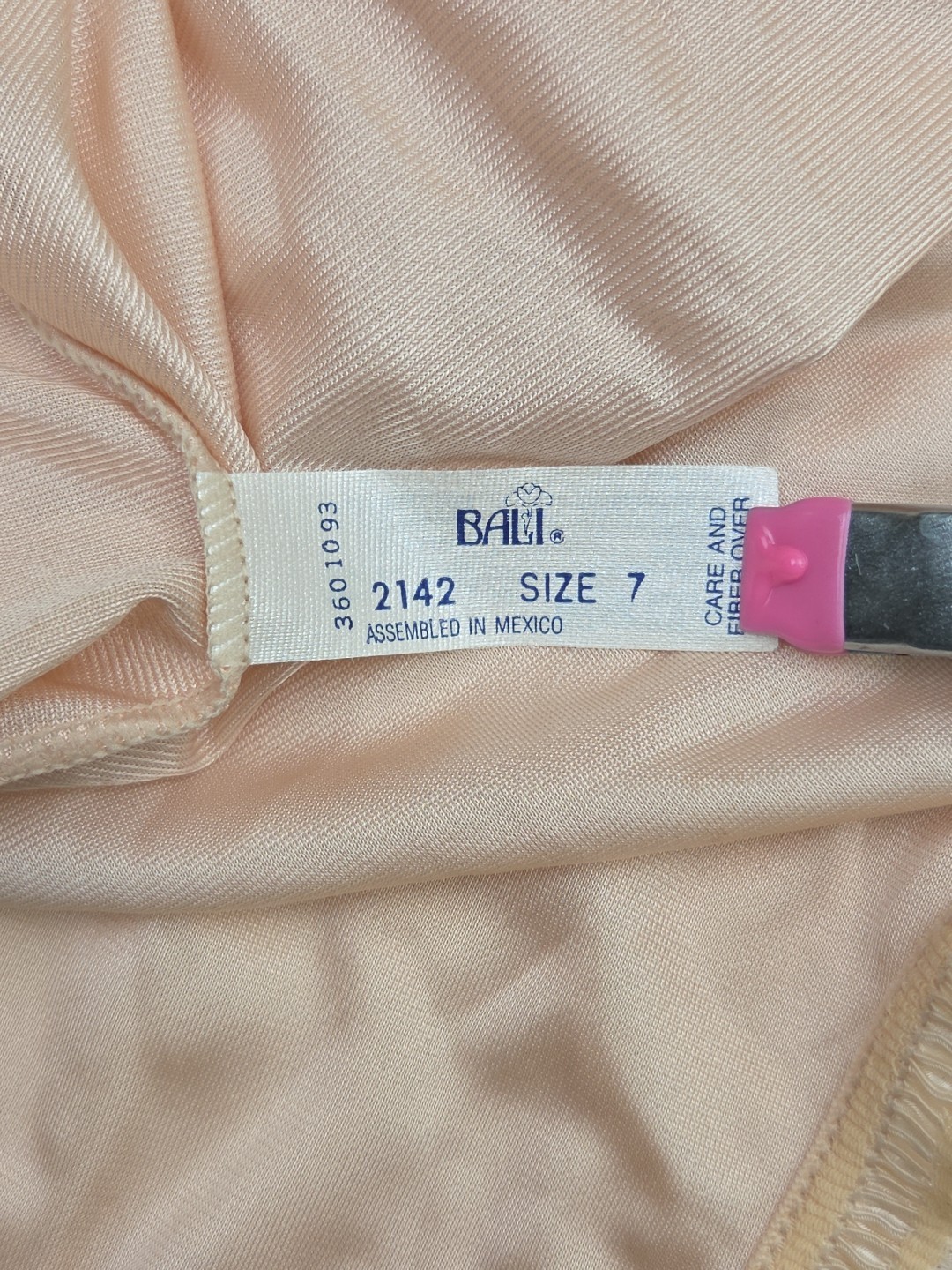 Vtg 70s 80s BALI Freeform Panty Antron Nylon Brief Pinup 2142 Beige Size 7 Large