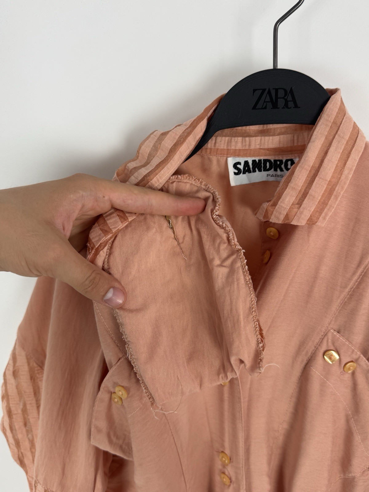 70-80’s Vintage Rare Sandro Paris Chest Pockets Blouse