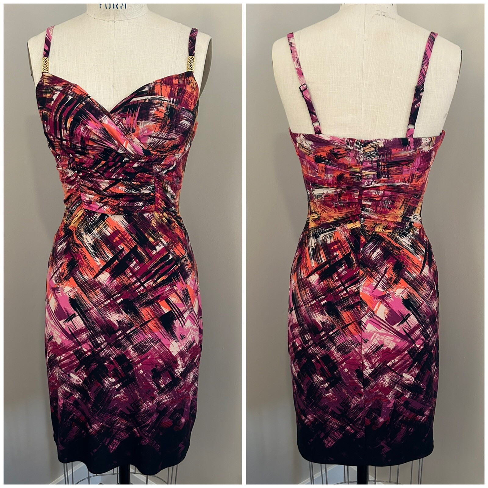 Vintage Y2K 2000s BISOU BISOU Boho Print Dress! Size 6