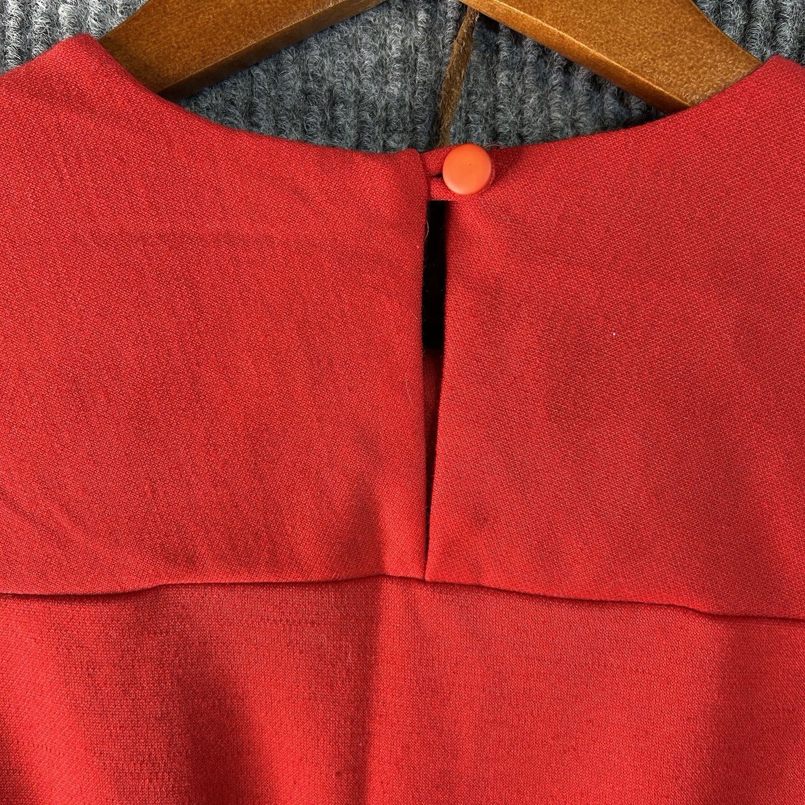 Vintage Dress Women’s 10M Jean Leslie Red Short Sleeve