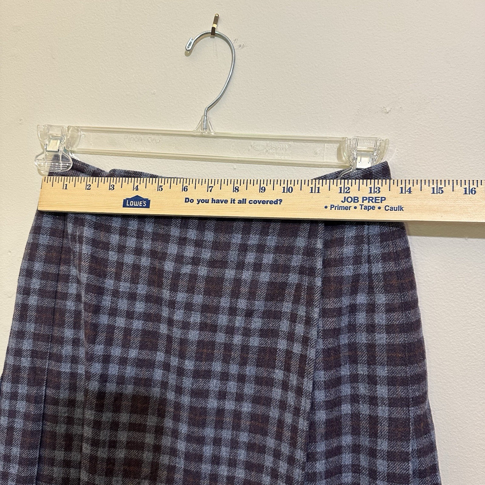 Pendleton VTG M662 Wool Walking Kilt Skirt 10 Muted Blue Purple Brown Plaid 80’s