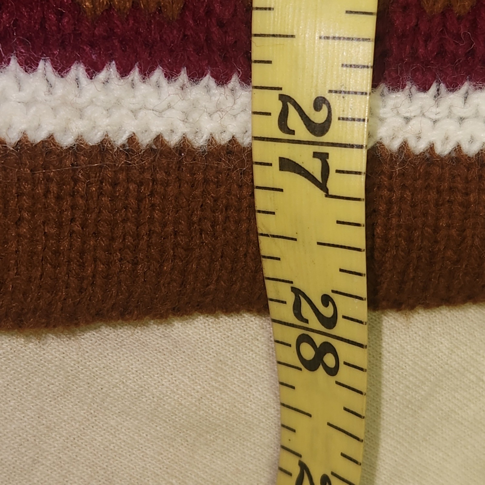 Vintage Cristina Grandpa Sweater Womens Oversized Geometric Knit USA L XL