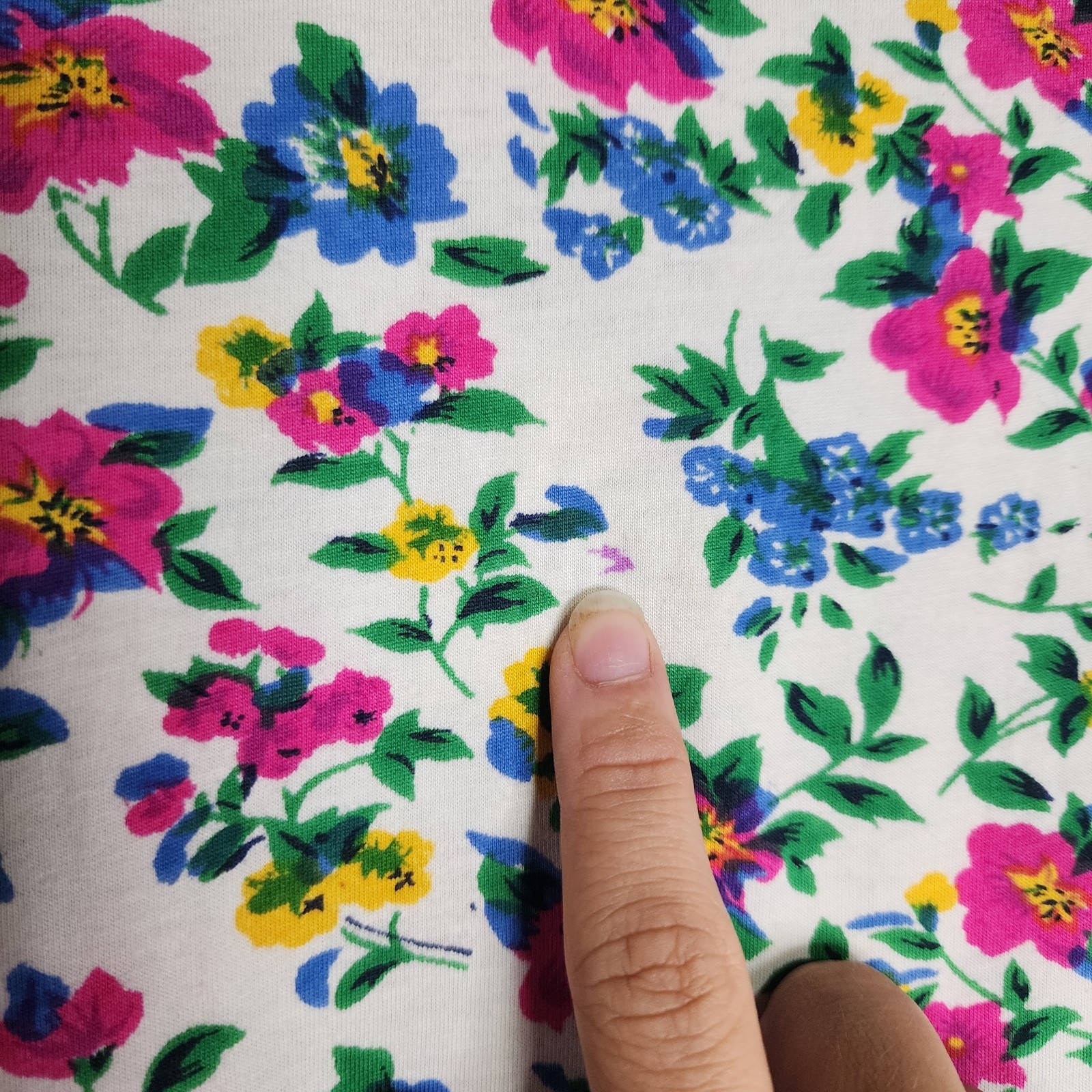 Vintage Erika Taylor Intimates Floral Dress 100% Cotton Size Small